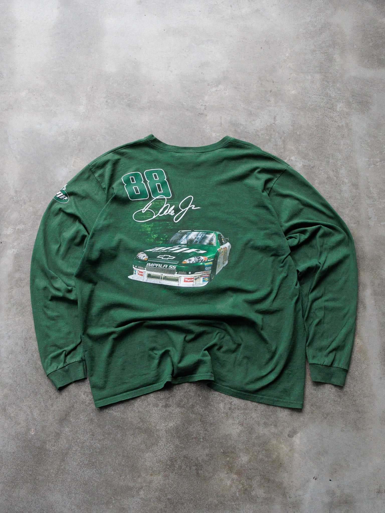 Vintage Green NASCAR Dale Jr Long Sleeve (2XL)