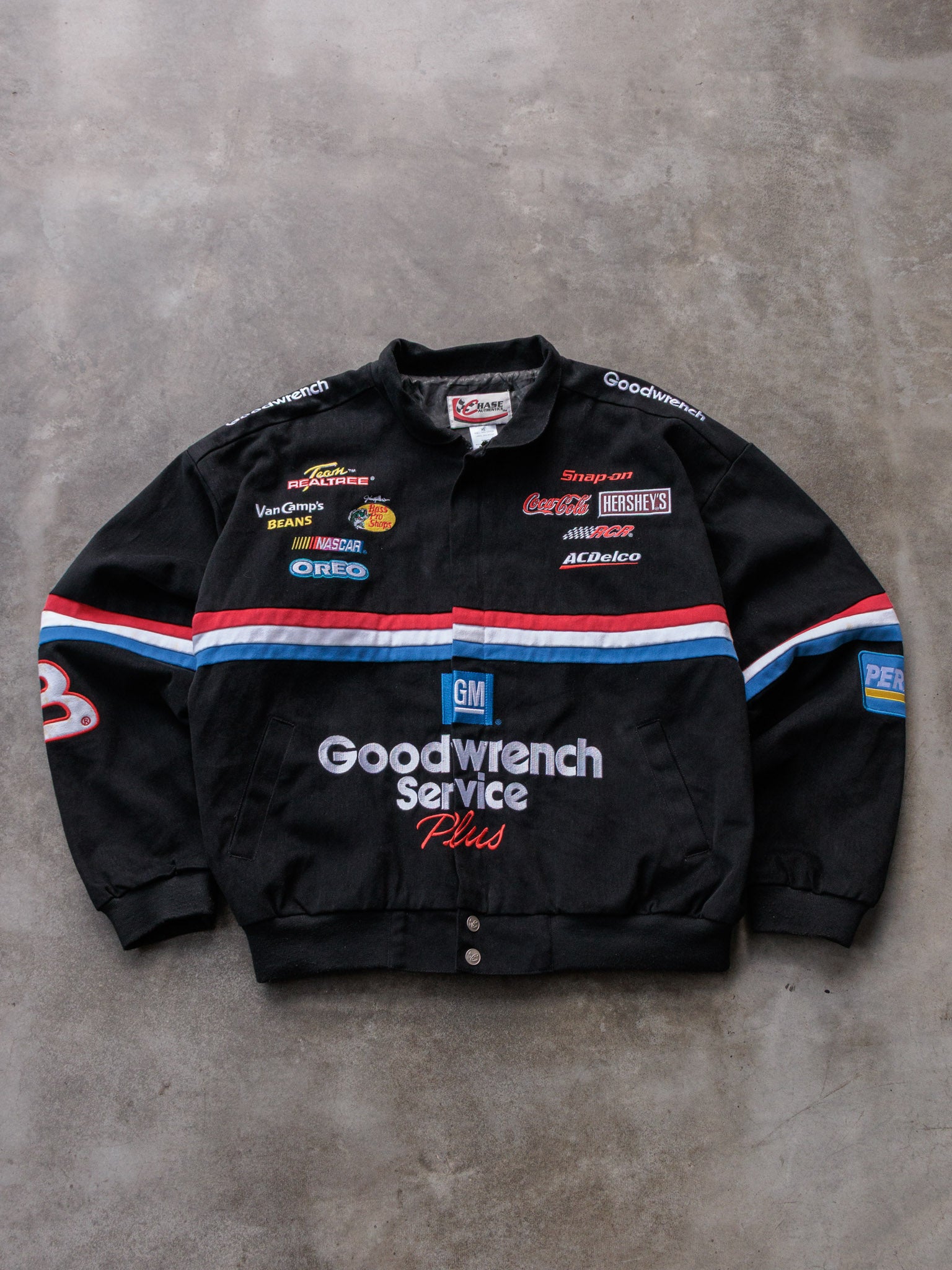 Vintage 90s Black NASCAR Dale Earnhardt Goodwrench Jacket (XL)