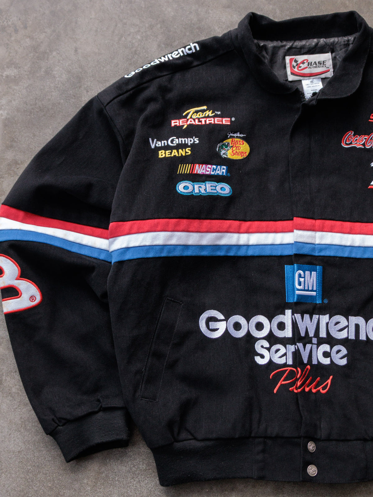 Vintage 90s Black NASCAR Dale Earnhardt Goodwrench Jacket (XL)
