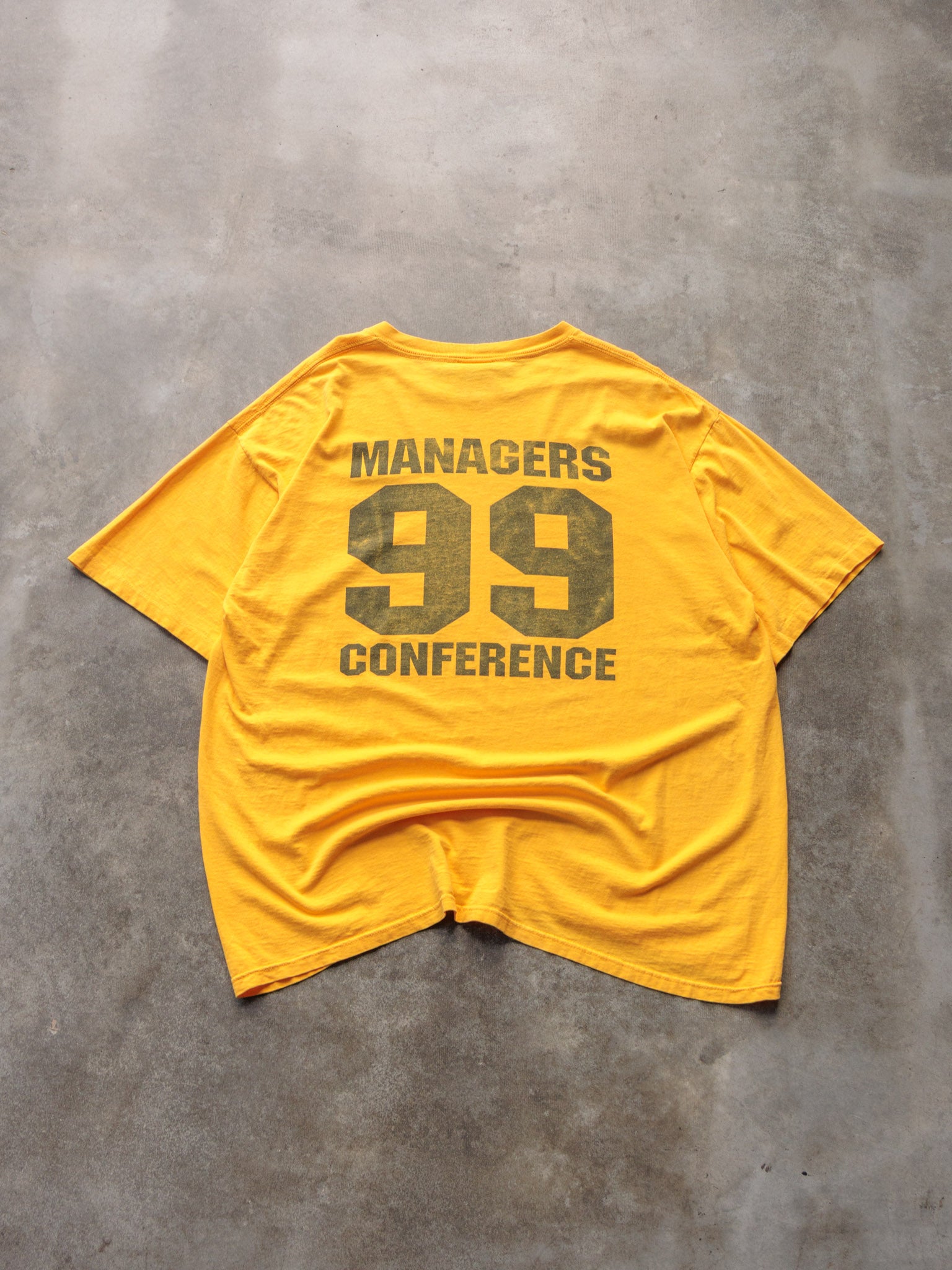 Vintage 1999 Yellow Reebok Managers Conference Tee (2XL)