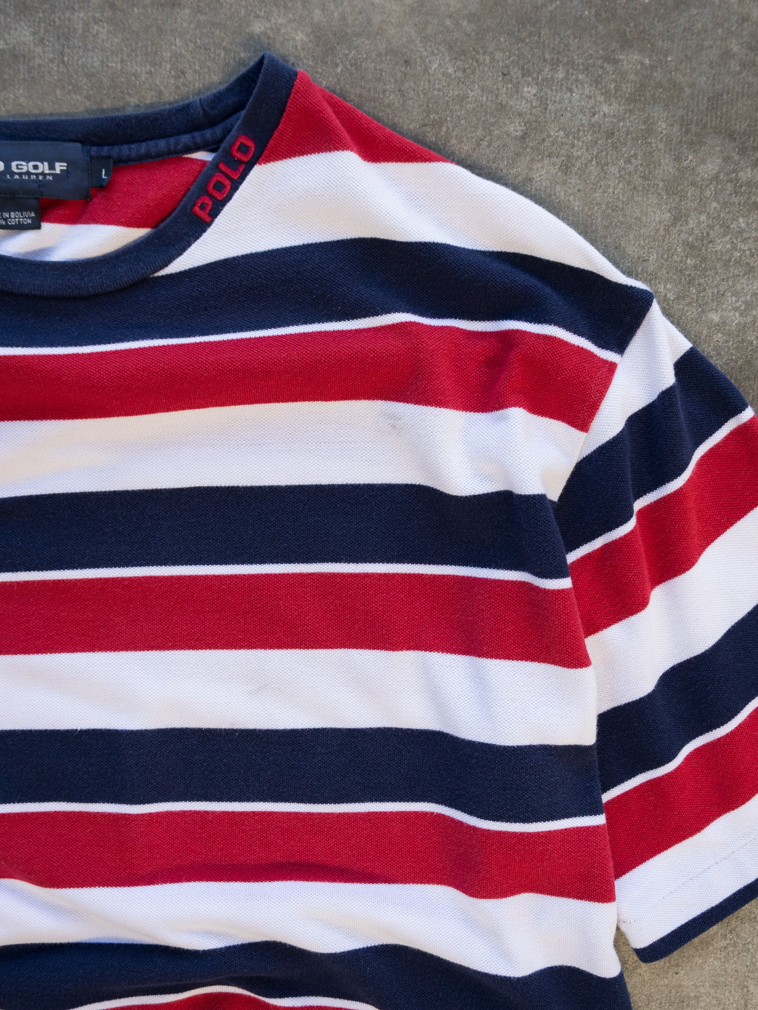 Vintage Ralph Lauren Polo Golf Stripe Tee (L)