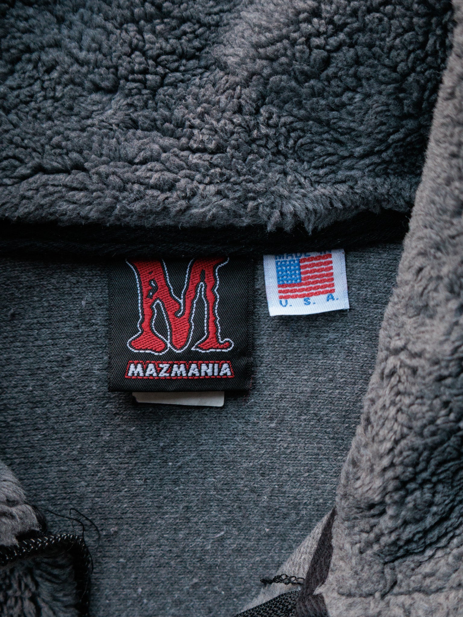 Vintage 90s Grey Horse Full Zip Fleece Jacket (S)