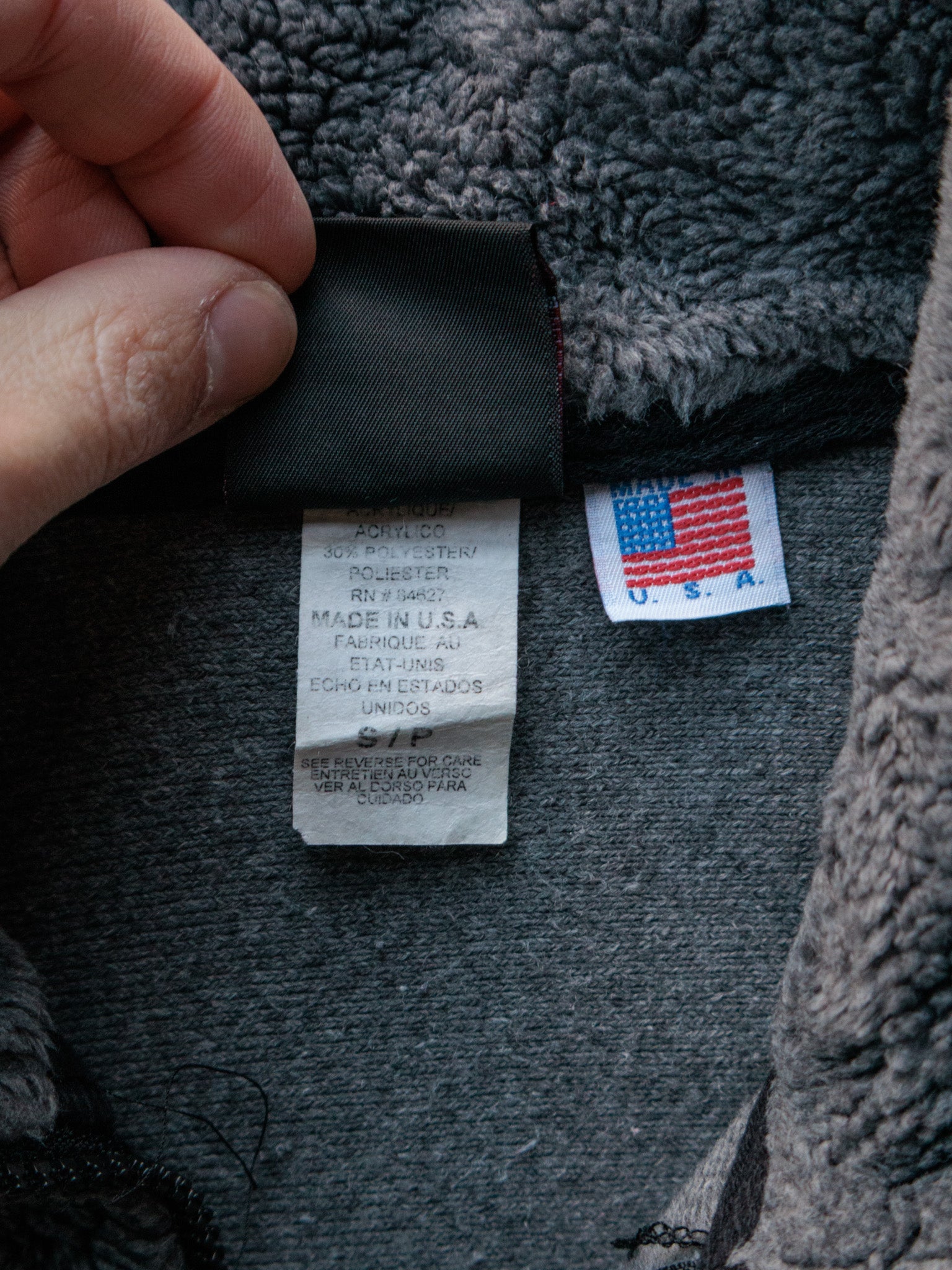 Vintage 90s Grey Horse Full Zip Fleece Jacket (S)