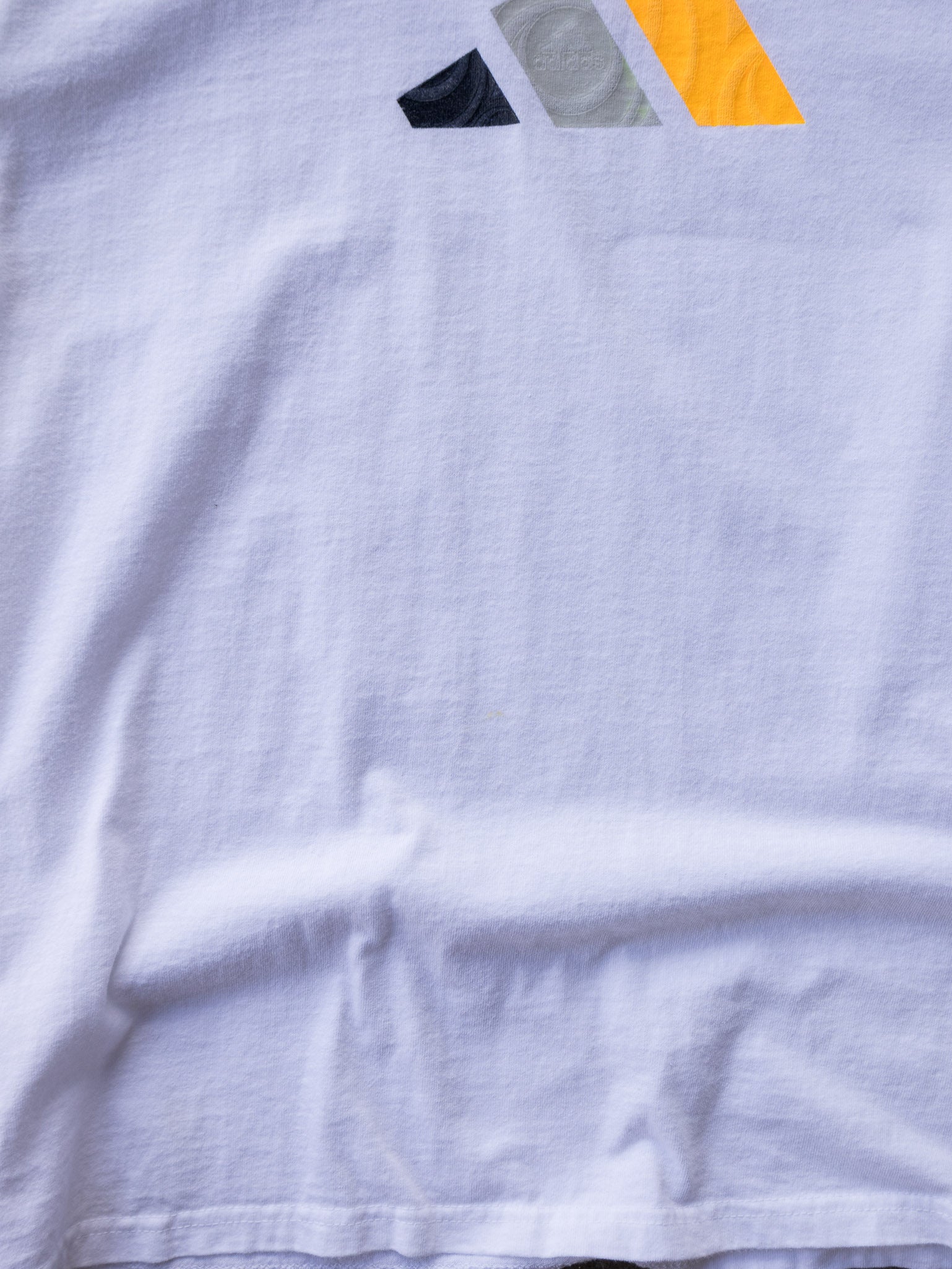 Vintage 00s White Adidas Graphic Tee (L)
