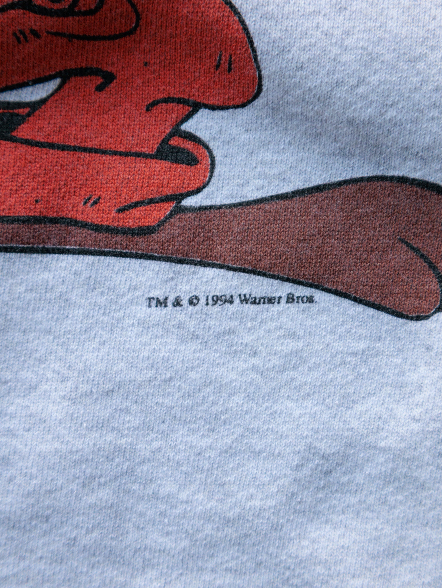 Vintage 1994 Grey Taz Edwardsville Tigers Sweatshirt (-)