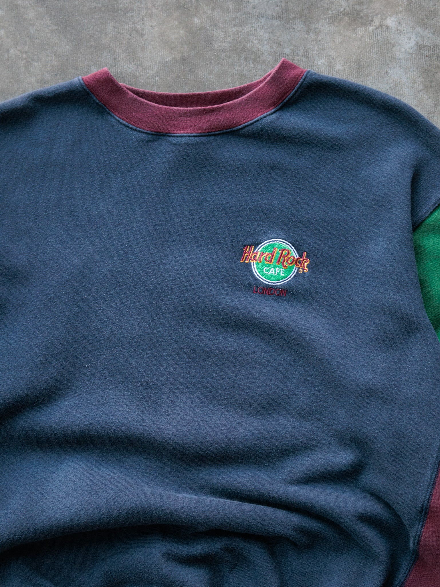 Vintage Navy Hard Rock Cafe London Sweatshirt (L)