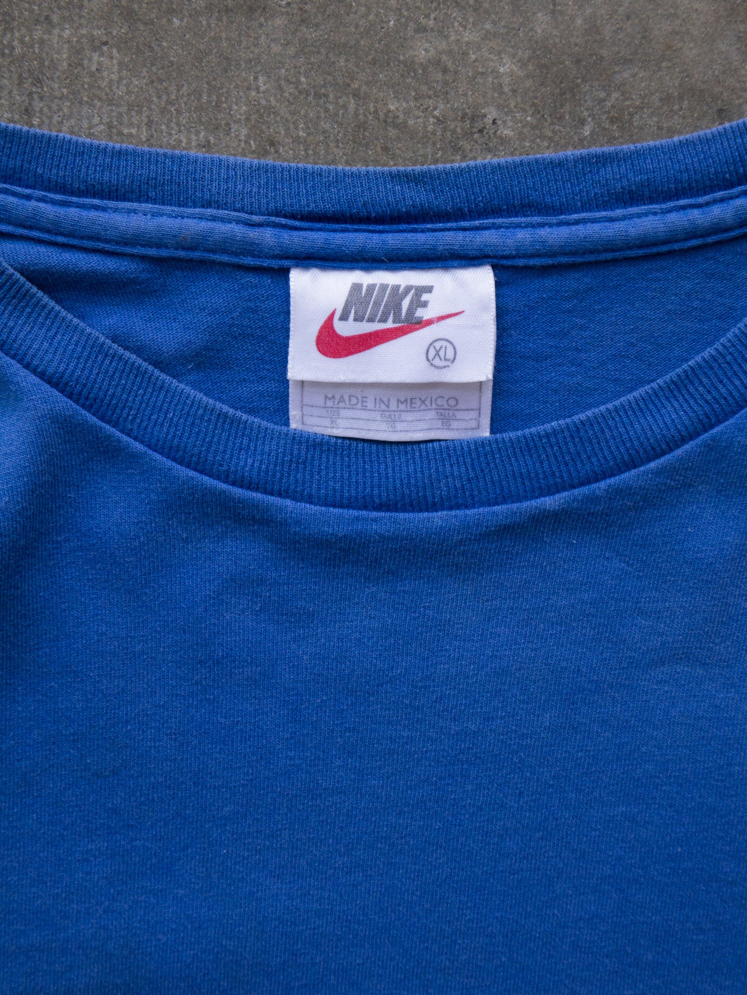 Vintage 00s Blue Nike Swoosh Tee (XL)