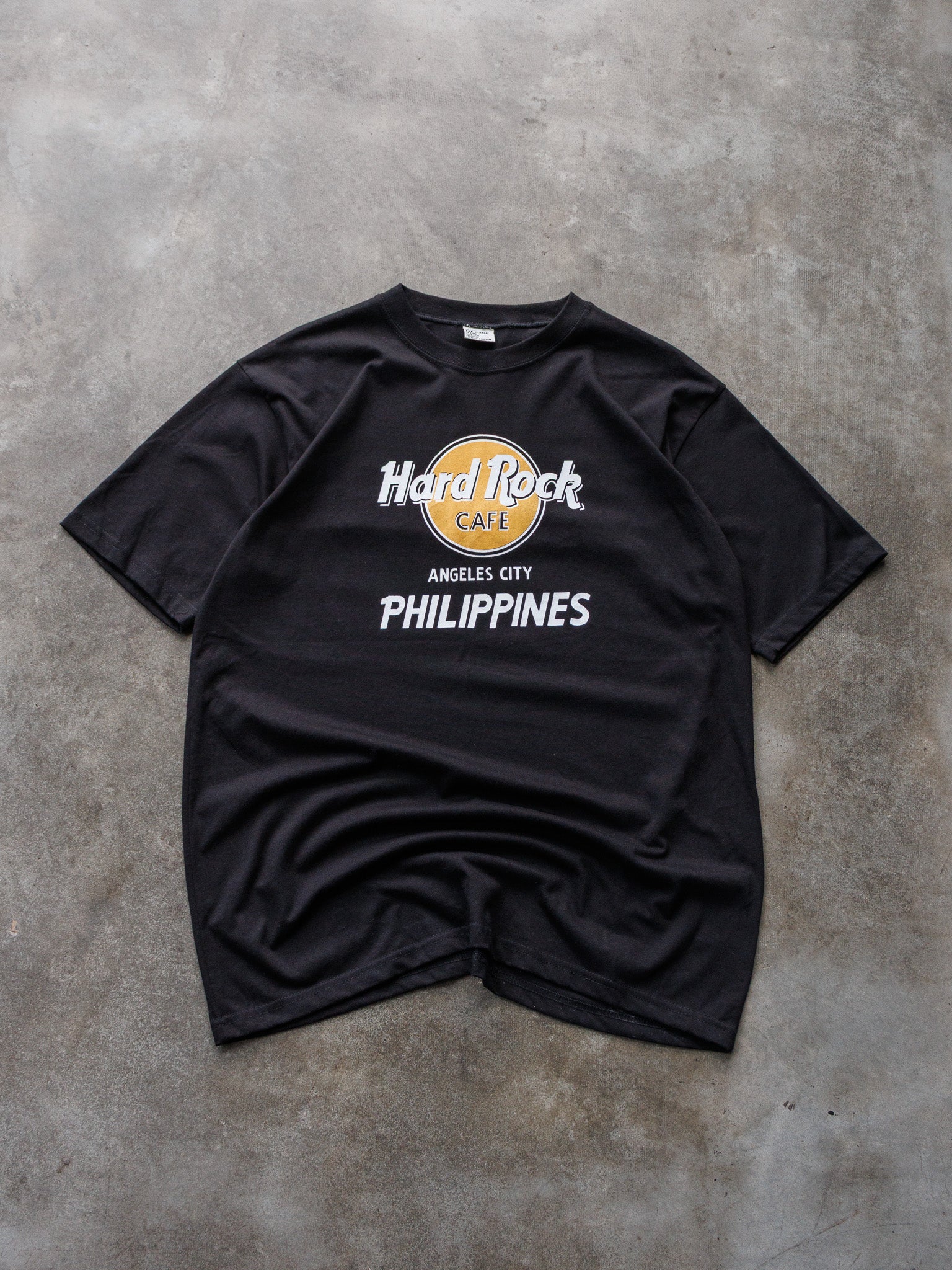 Vintage Black Hard Rock Cafe Angeles City Philippines Tee (XL)