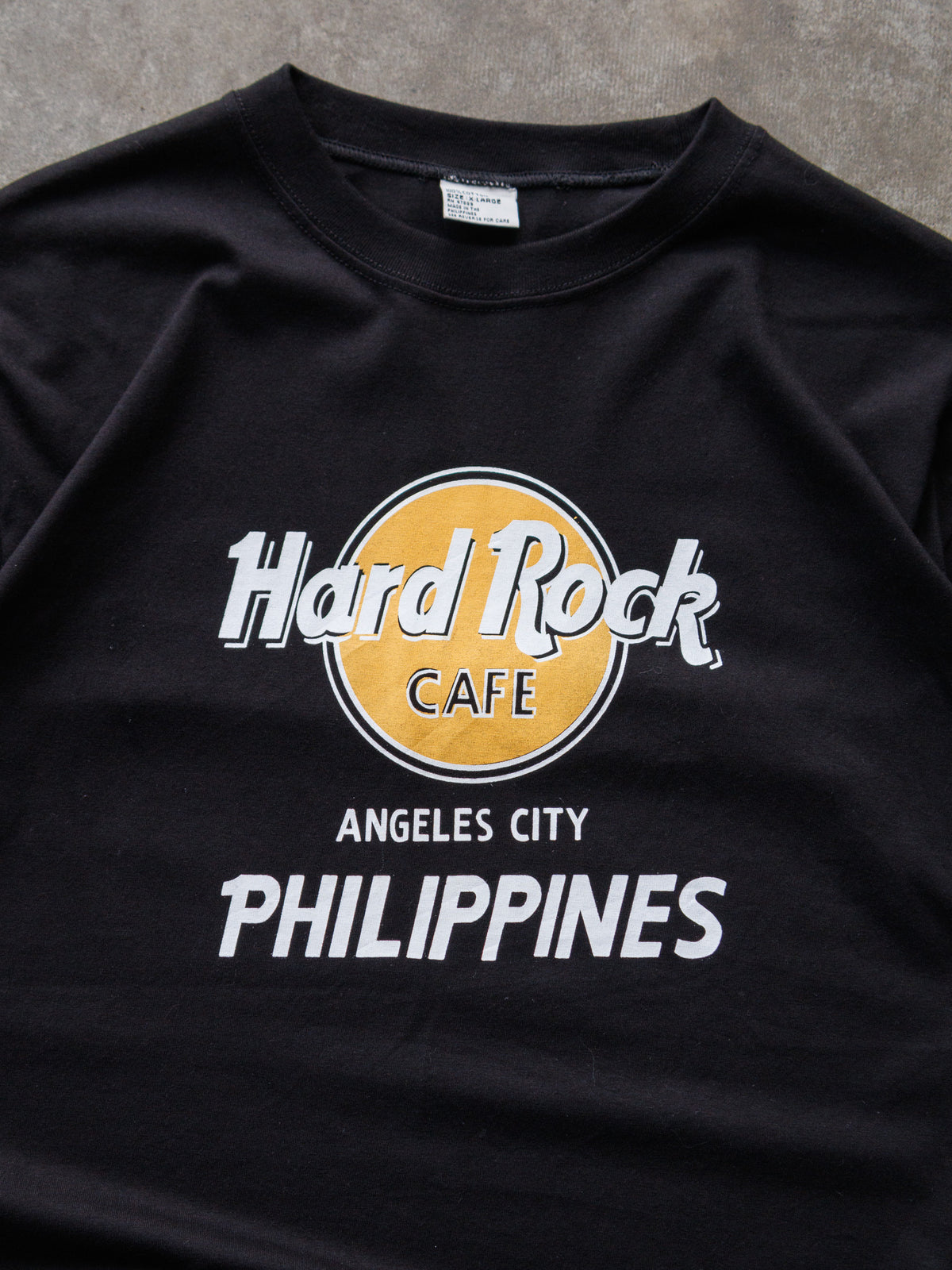 Vintage Black Hard Rock Cafe Angeles City Philippines Tee (XL)
