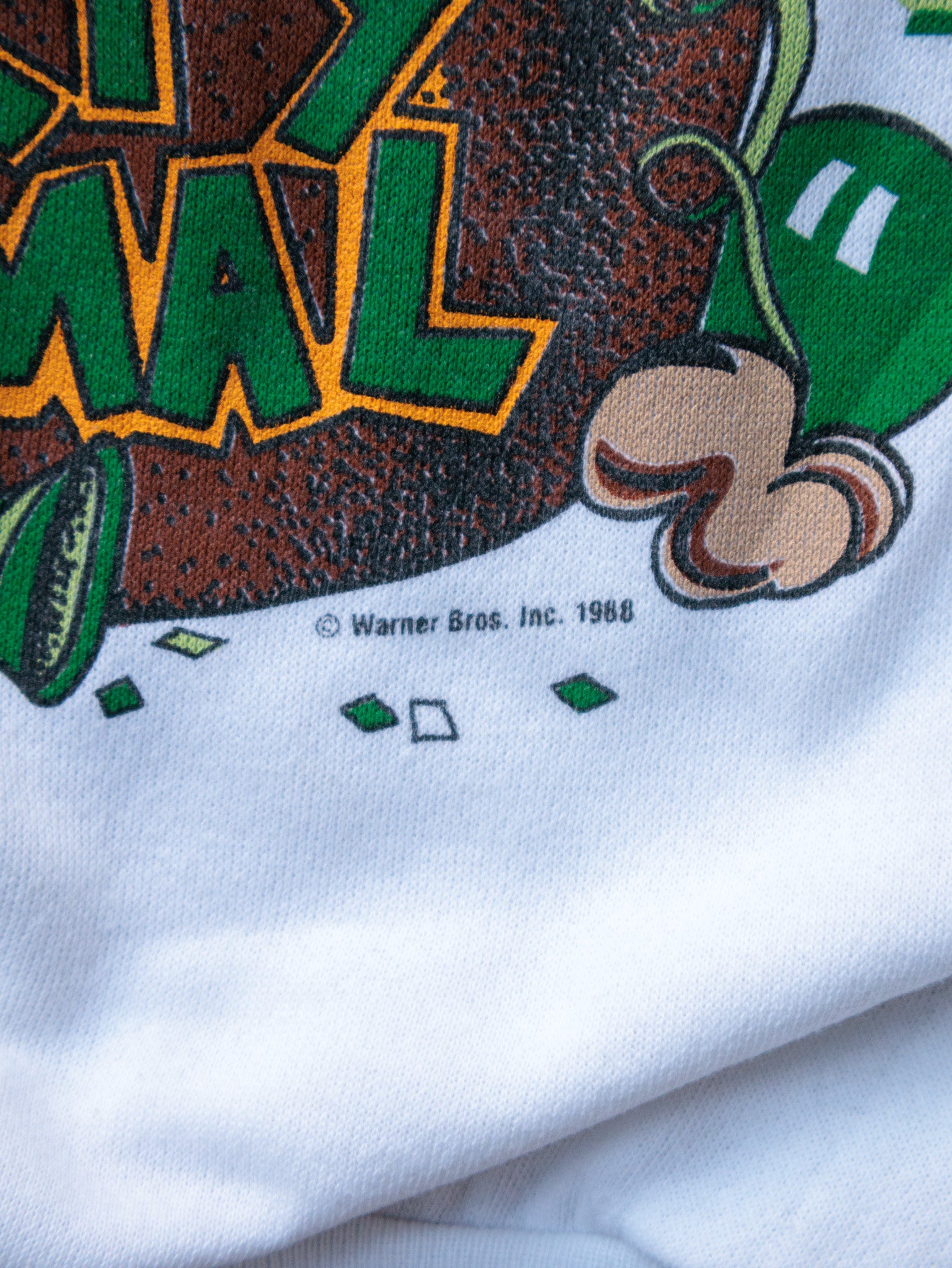 Vintage 90s White Looney Tunes Taz Sweatshirt (XL)