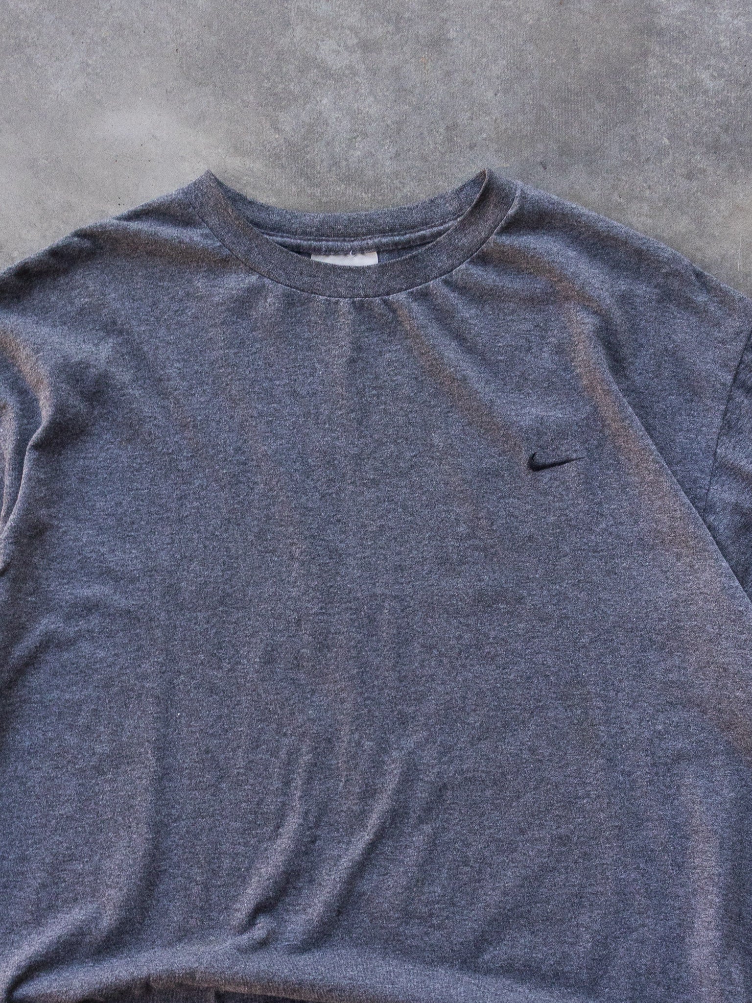 Vintage 00s Charcoal Nike Swoosh Tee (L)