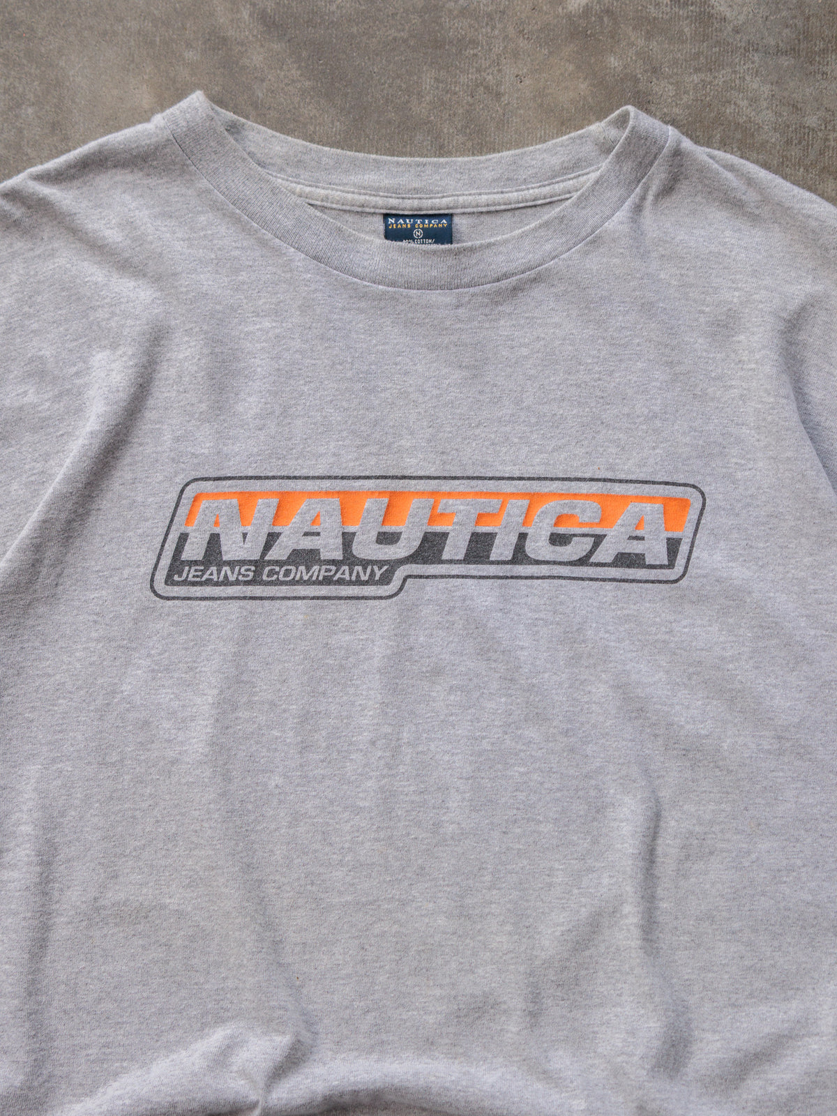 Vintage 00s Grey Nautica Long Sleeve Tee (XL)