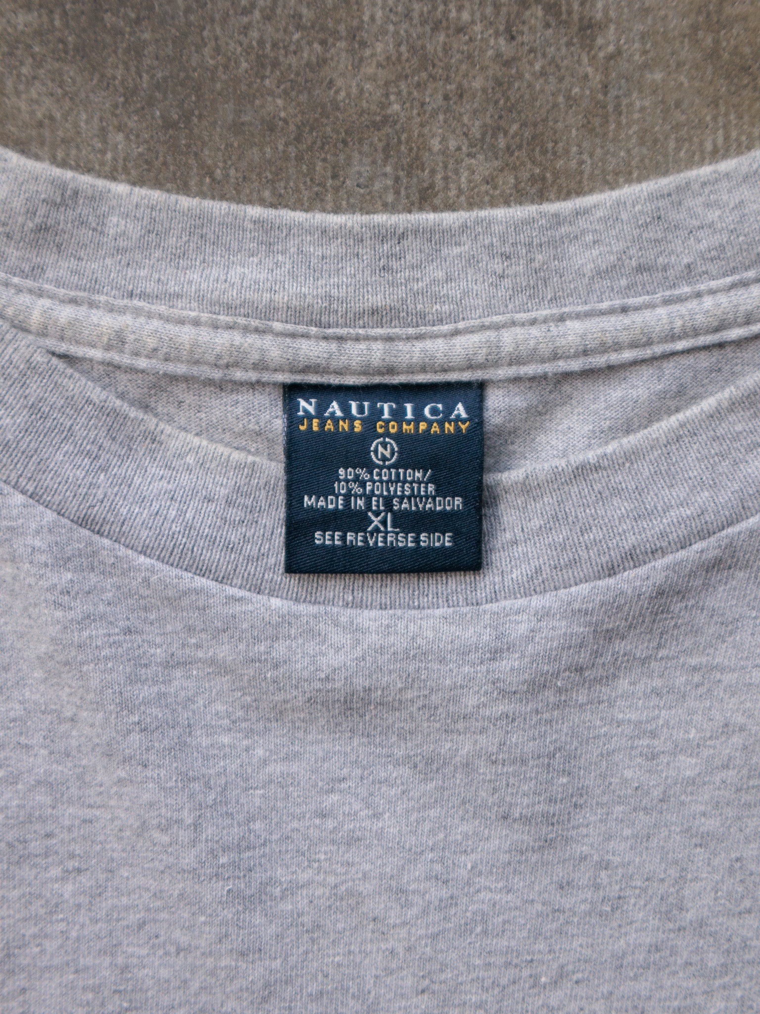 Vintage 00s Grey Nautica Long Sleeve Tee (XL)
