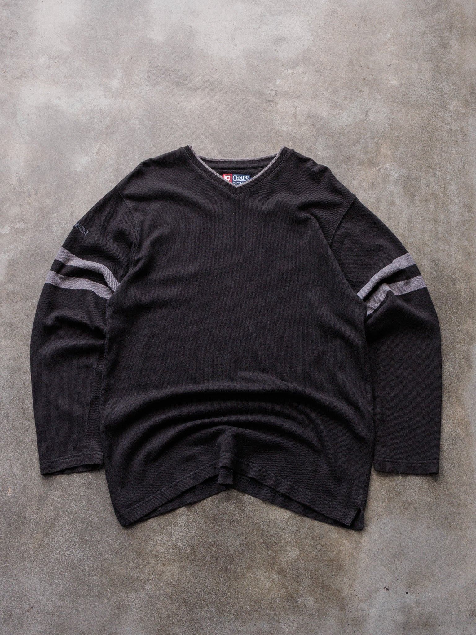 Vintage 00s Black Chaps Ralph Lauren Long Sleeve Tee (L)