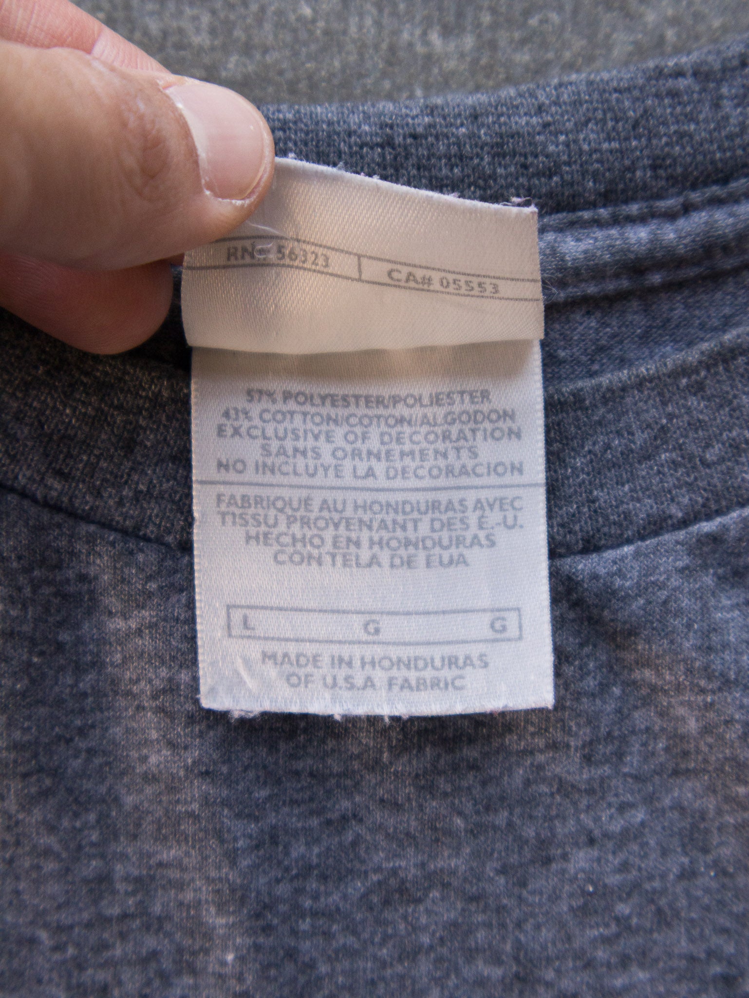 Vintage 00s Charcoal Nike Swoosh Tee (L)