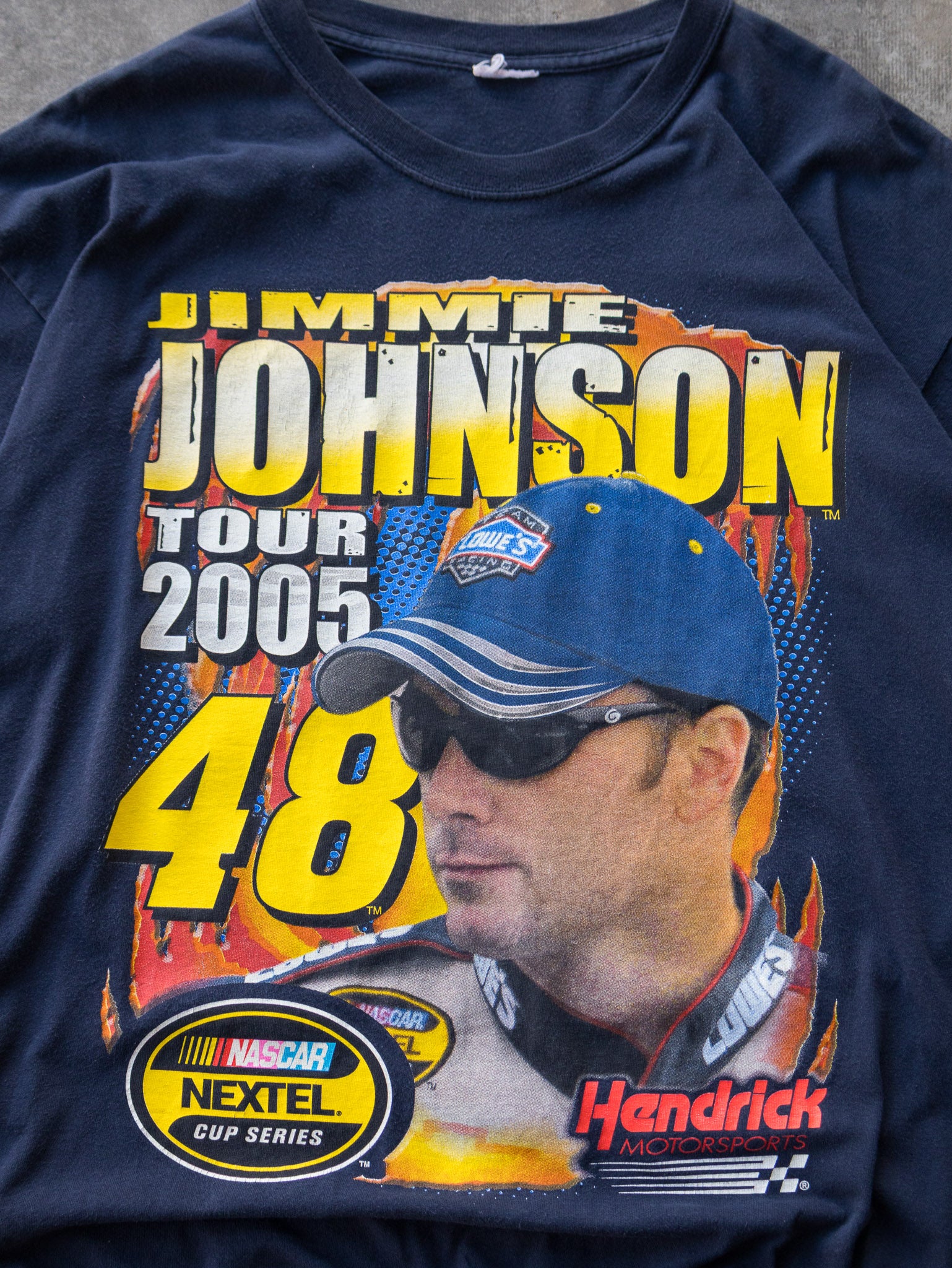 Vintage 2004 Navy NASCAR Jimmie Johnson Tee (L)