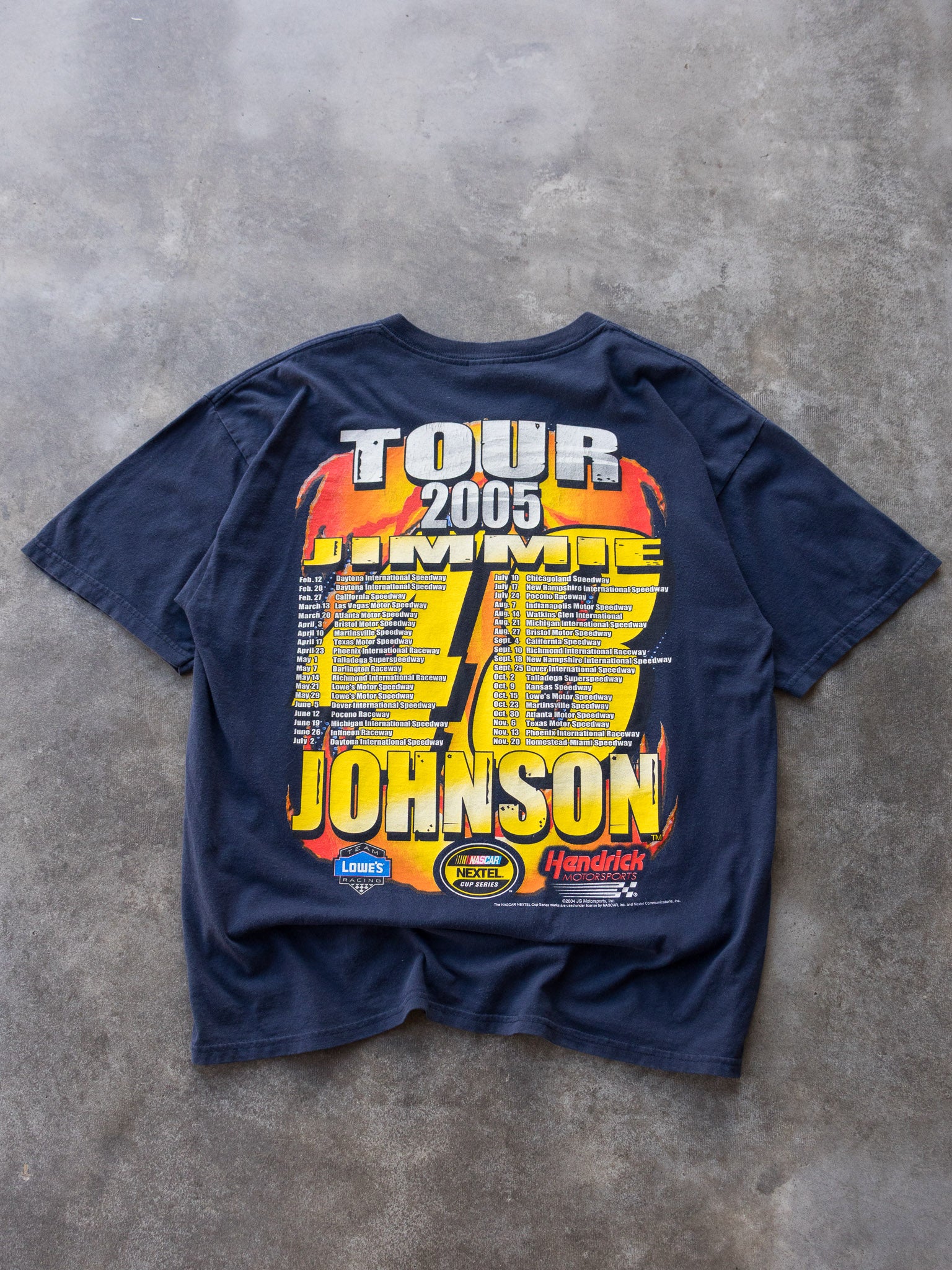 Vintage 2004 Navy NASCAR Jimmie Johnson Tee (L)