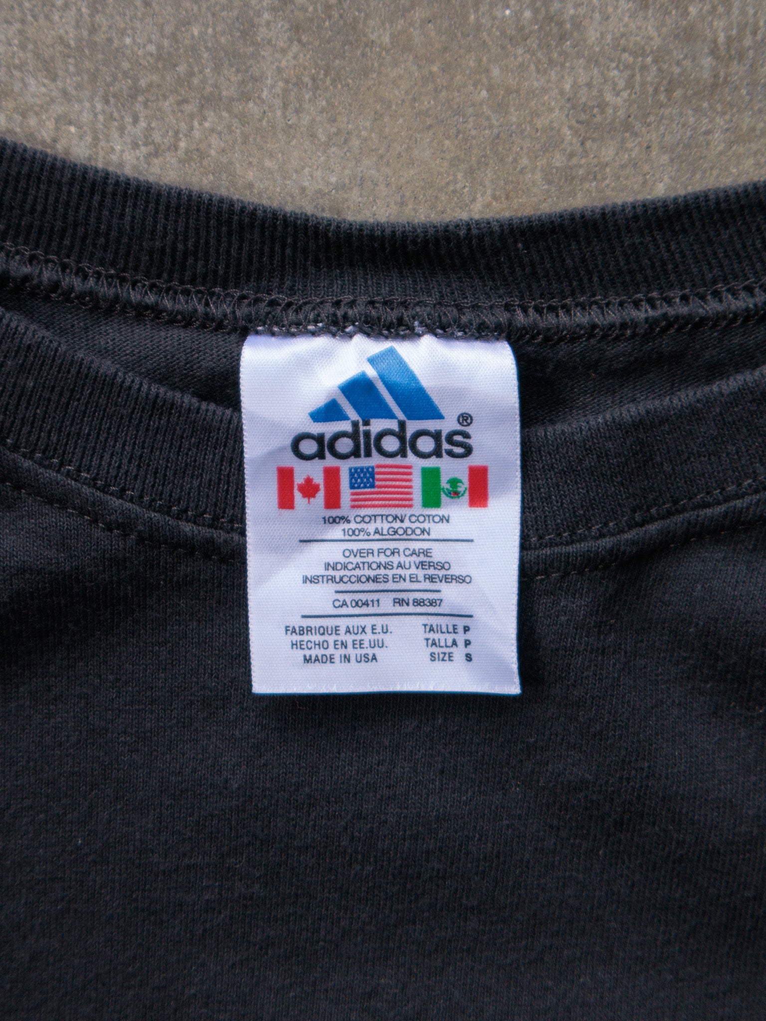 Vintage 90s Black Adidas Tee (S)