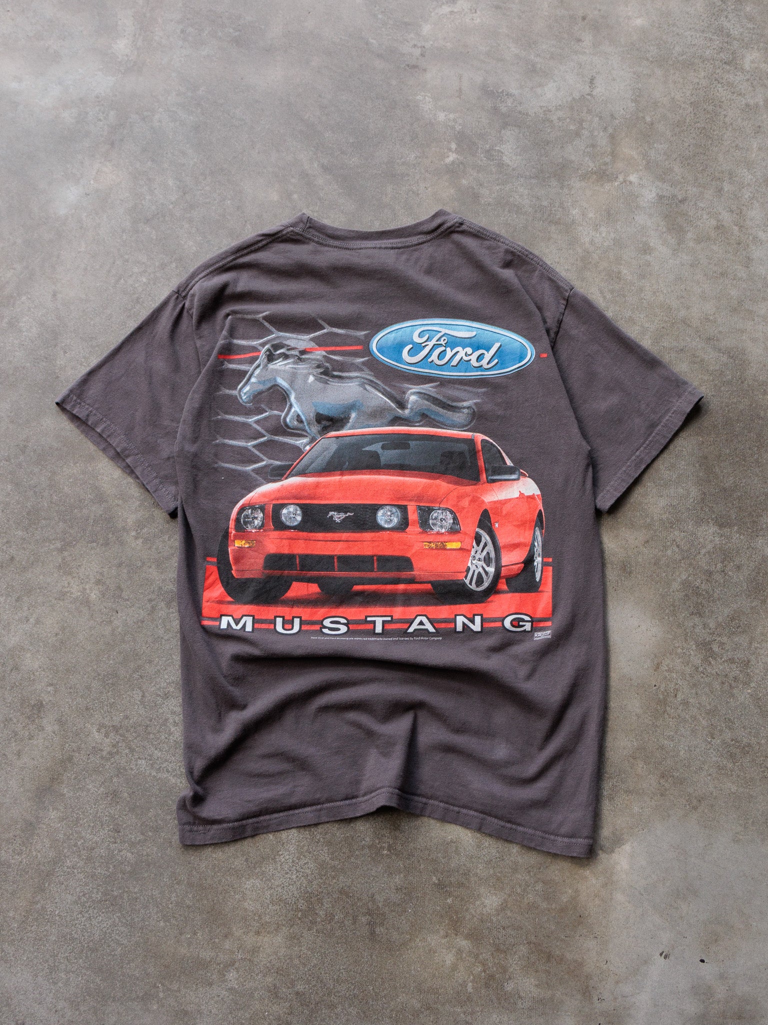 Vintage 00s Grey Ford Mustang Tee (M)