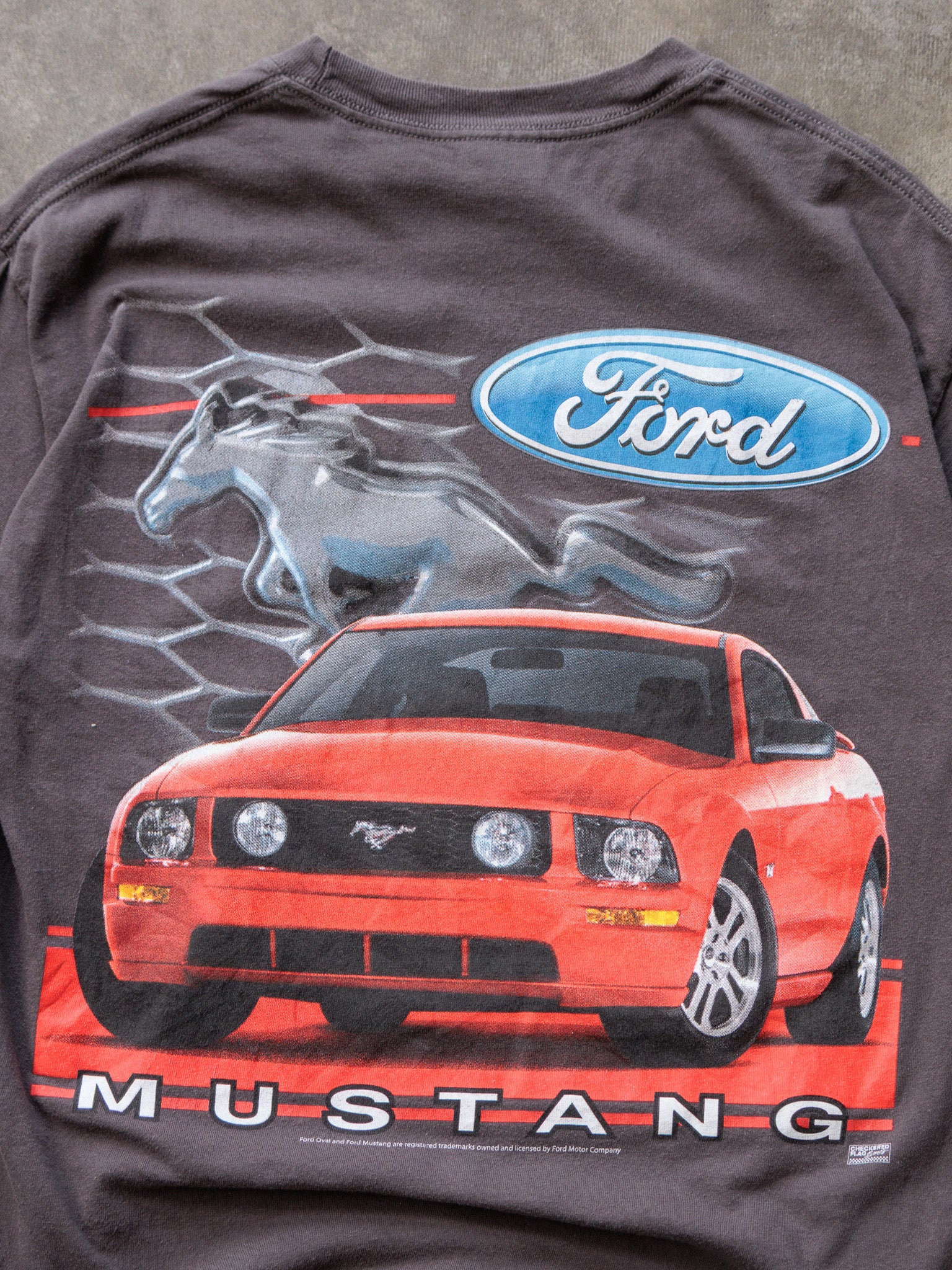 Vintage 00s Grey Ford Mustang Tee (M)