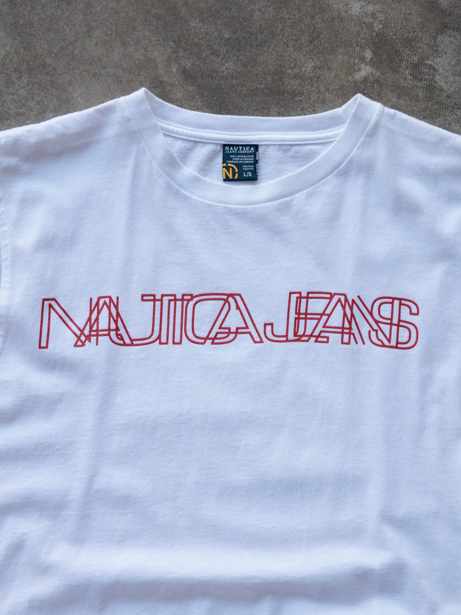 Vintage 90s White Nautica Jeans Tank (L)