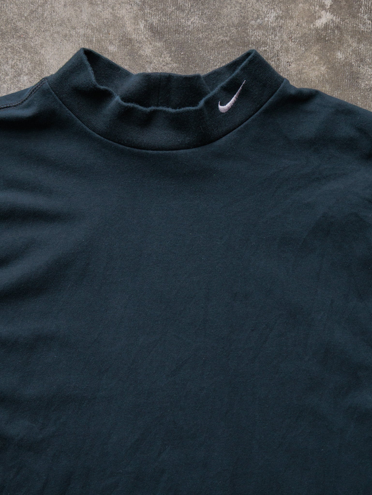 Vintage 90s Green Nike Mock Neck Long Sleeve Tee (XL)