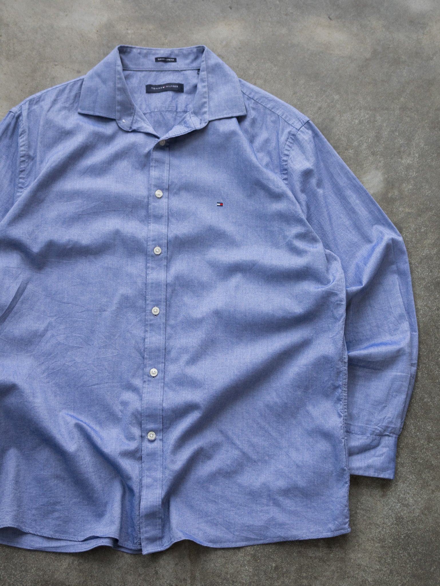 Vintage Blue Tommy Hilfiger Shirt (L)