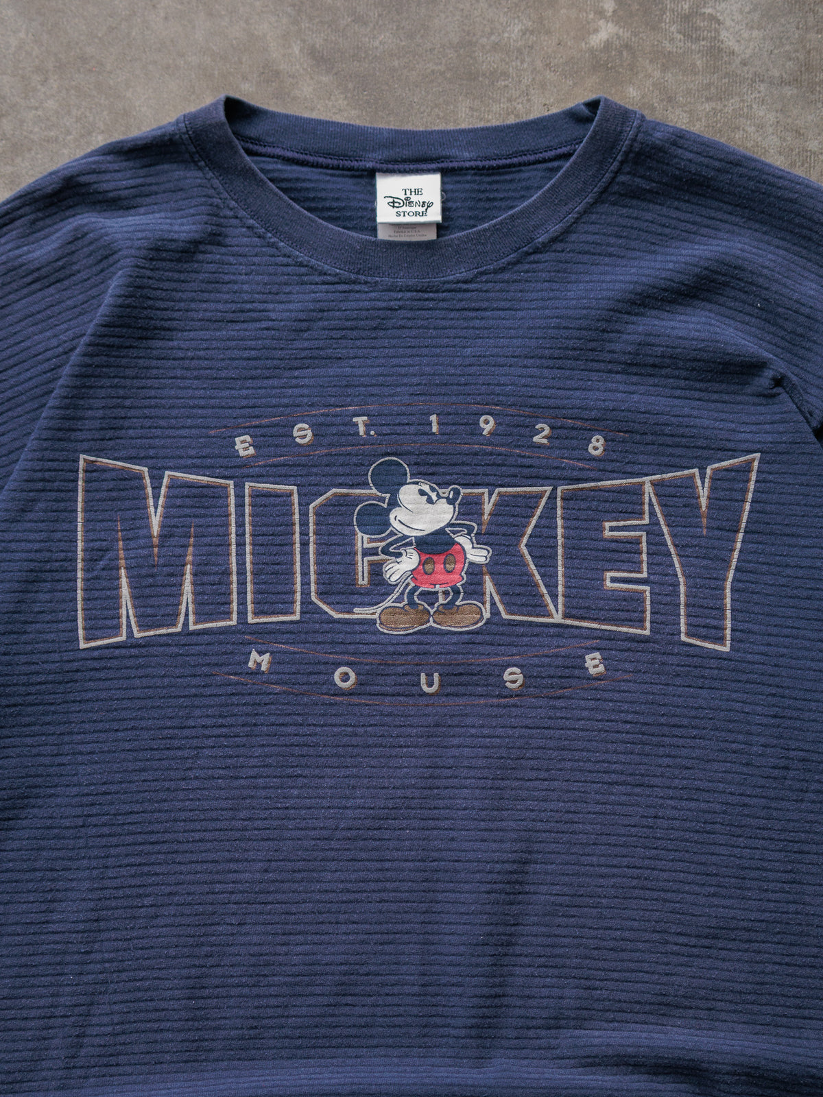 Vintage 90s Navy Disney Mickey Mouse Tee (L)