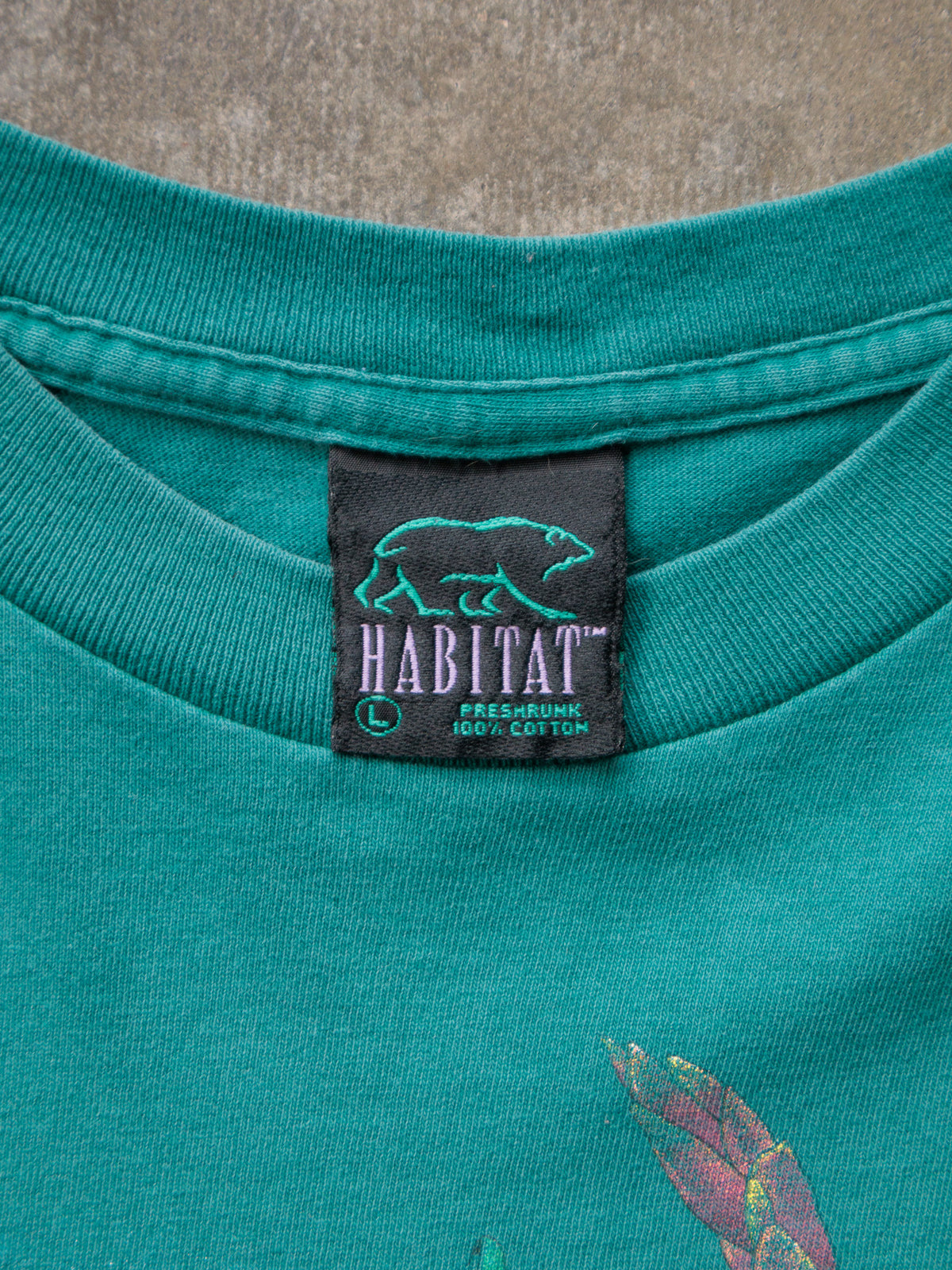 Vintage 90s Green Habitat Frogs Tee (L)