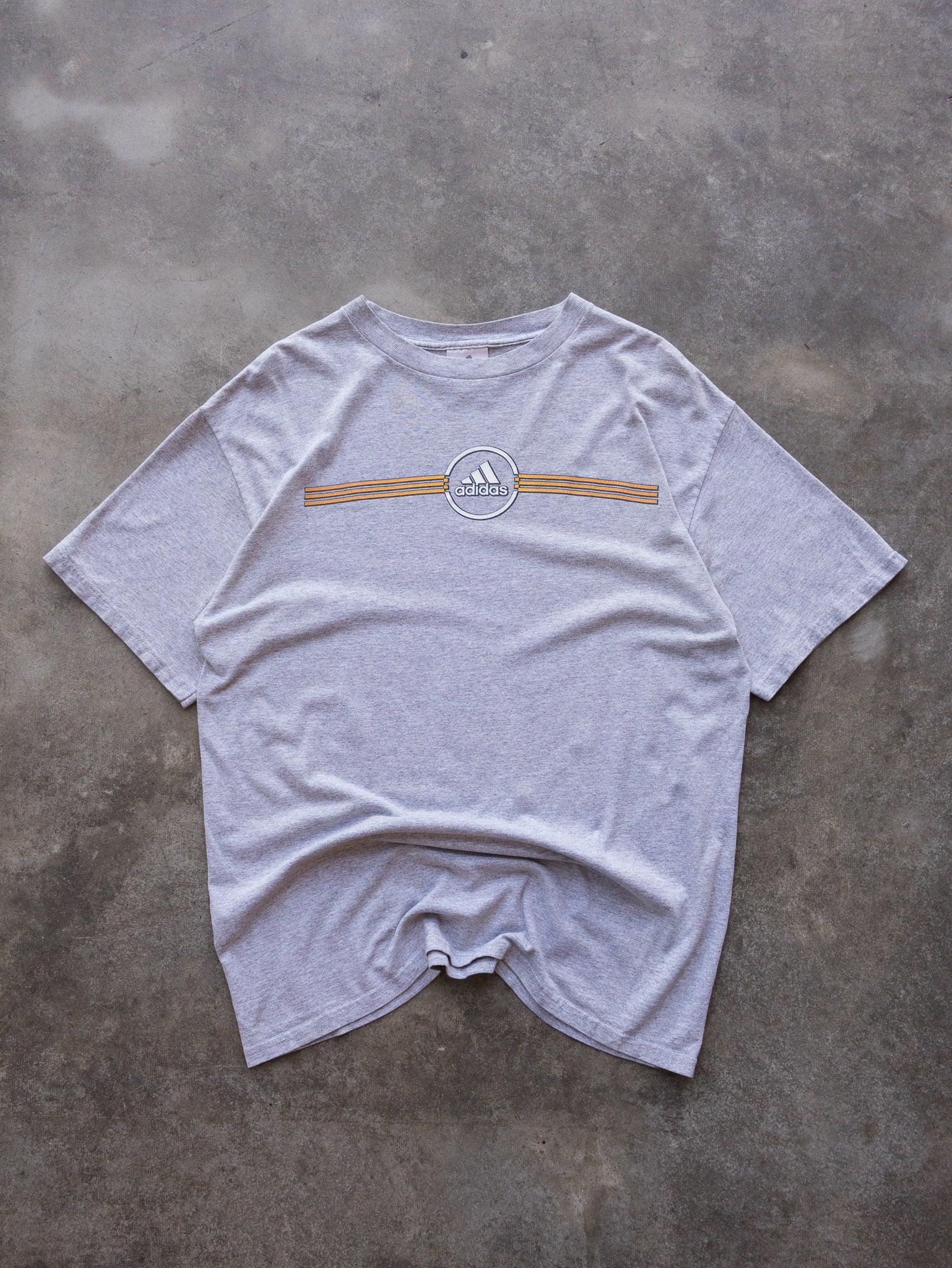 Vintage 90s Grey Adidas Graphic Tee (M)