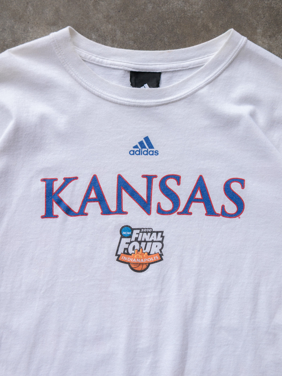 Vintage 2010 White Adidas Kansas Final Four Tee (M)