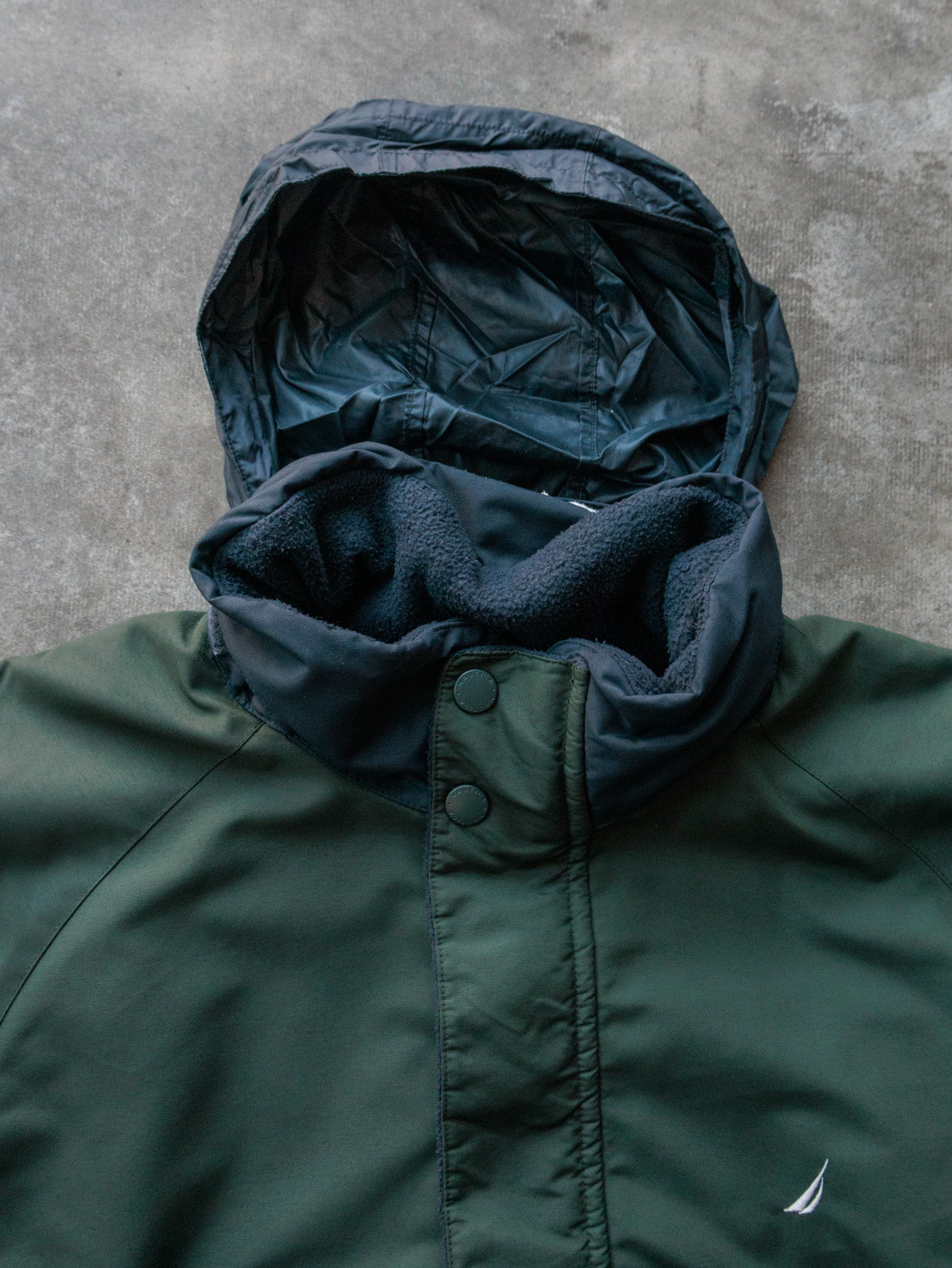 Vintage 00s Green Nautica Reversible Jacket (XL)