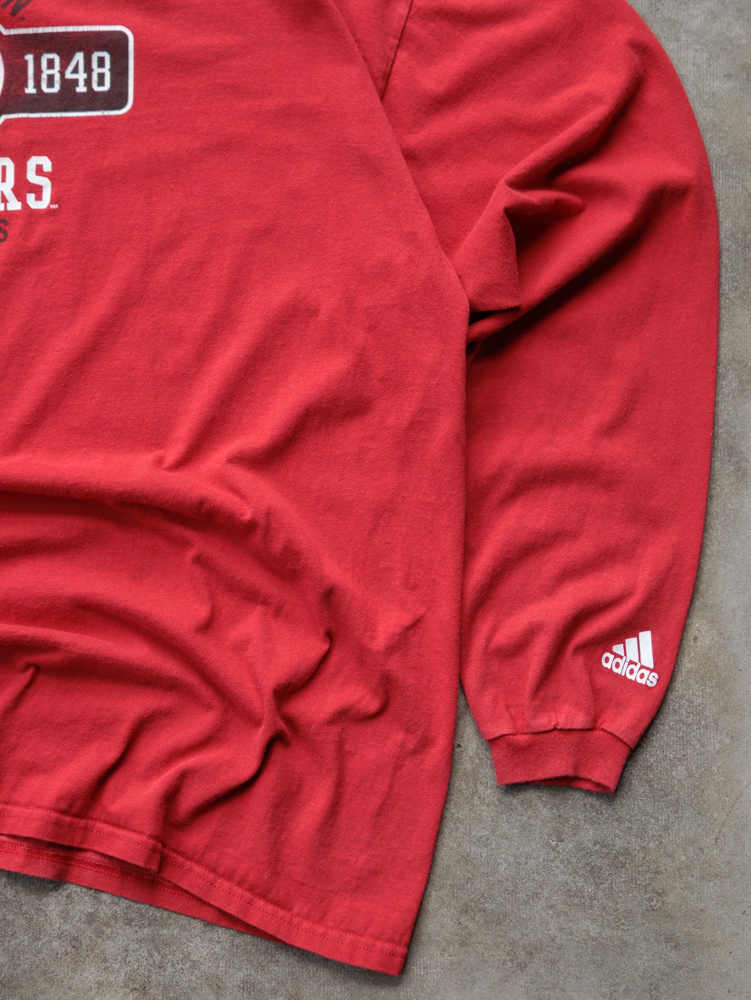 Vintage 00s Red Wisconsin Badgers Adidas Long Sleeve Tee (XL)