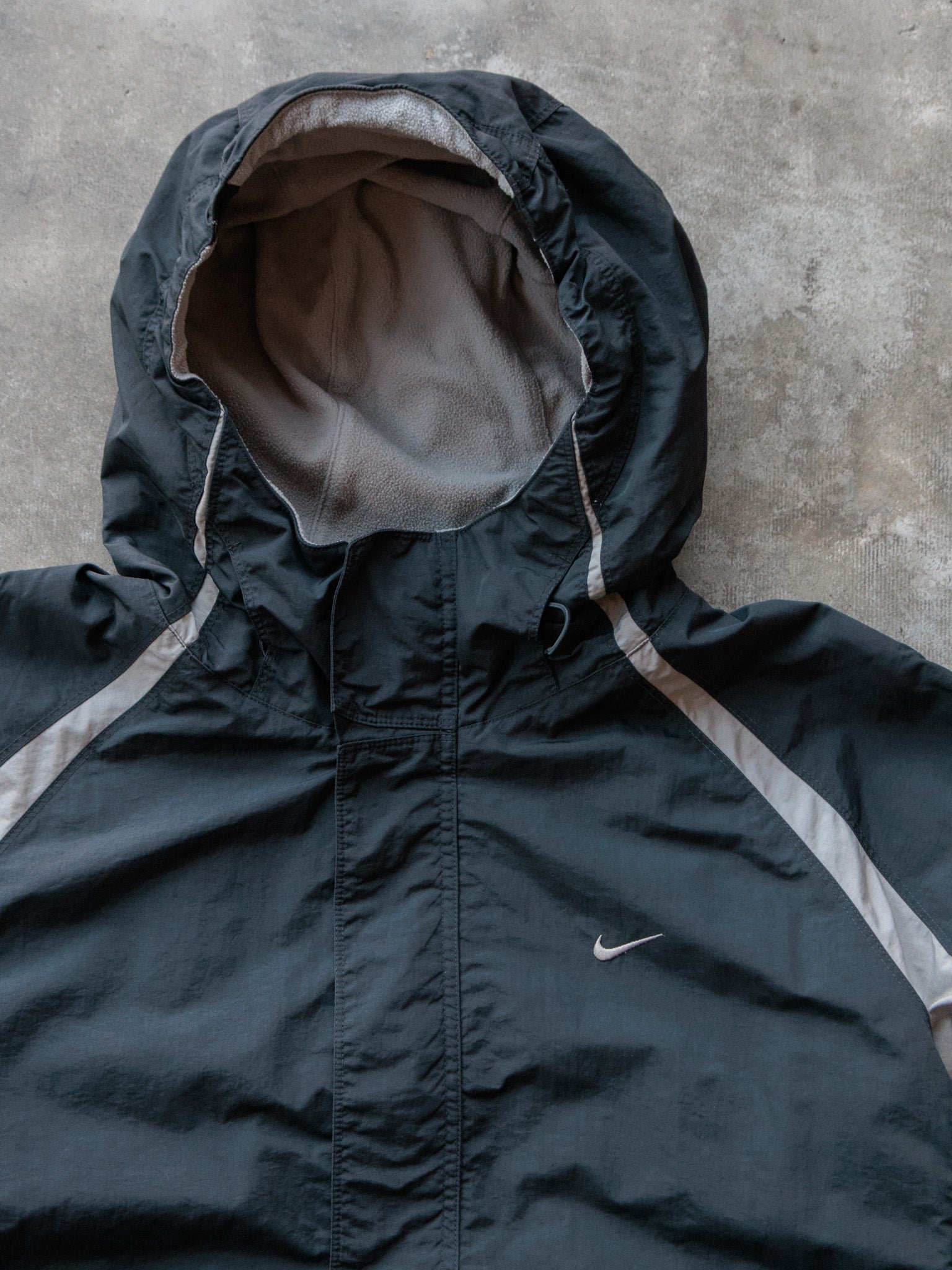 Vintage 00s Green Nike Reversible Full Zip Fleece Jacket (2XL)