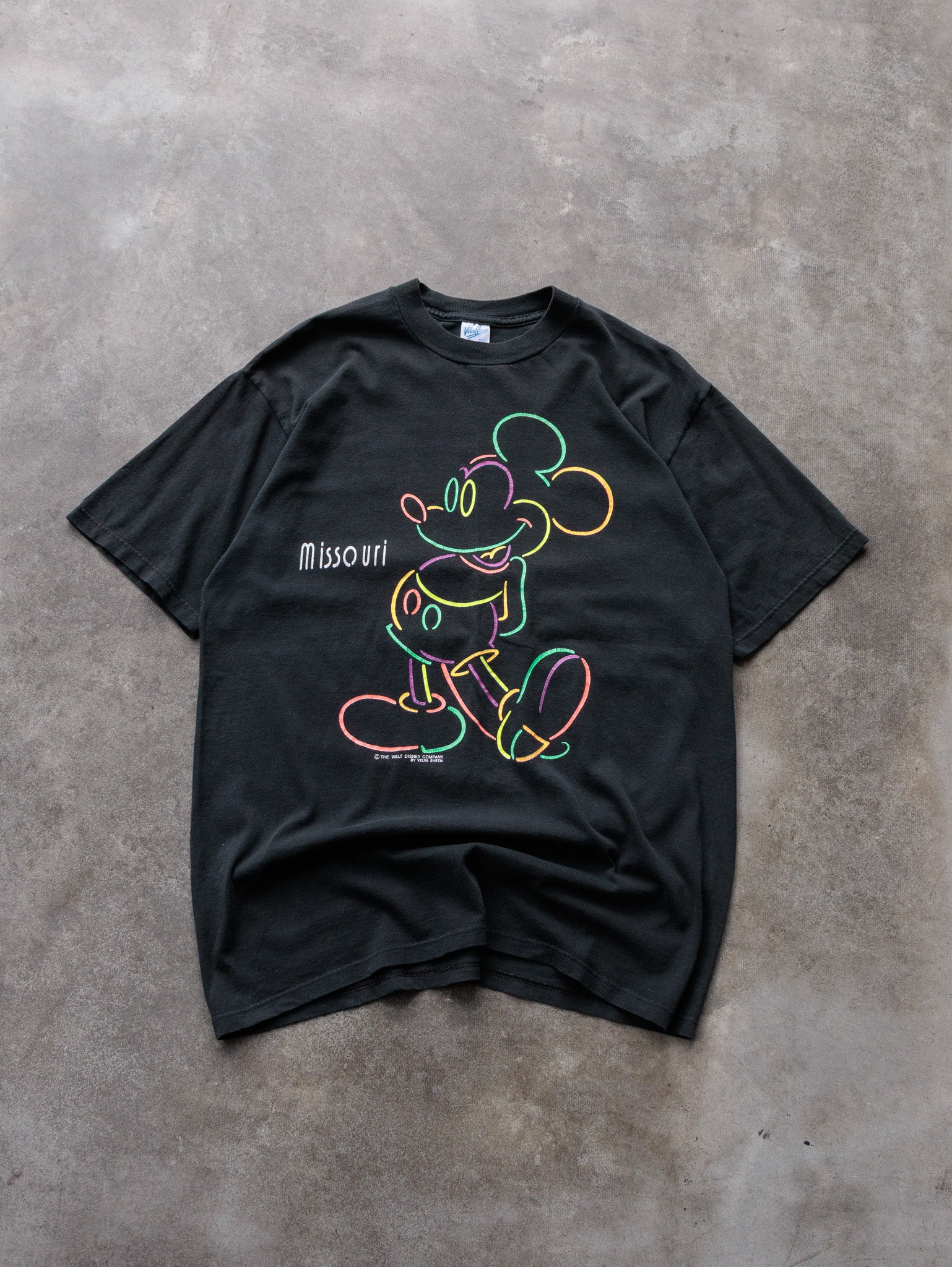 Vintage 90s Black Disney Mickey Mouse Missouri Tee (L)