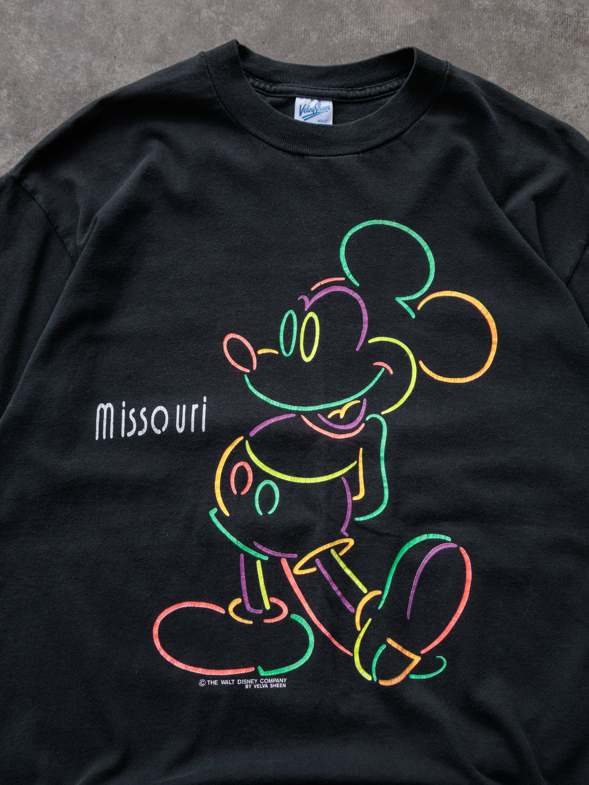 Vintage 90s Black Disney Mickey Mouse Missouri Tee (L)