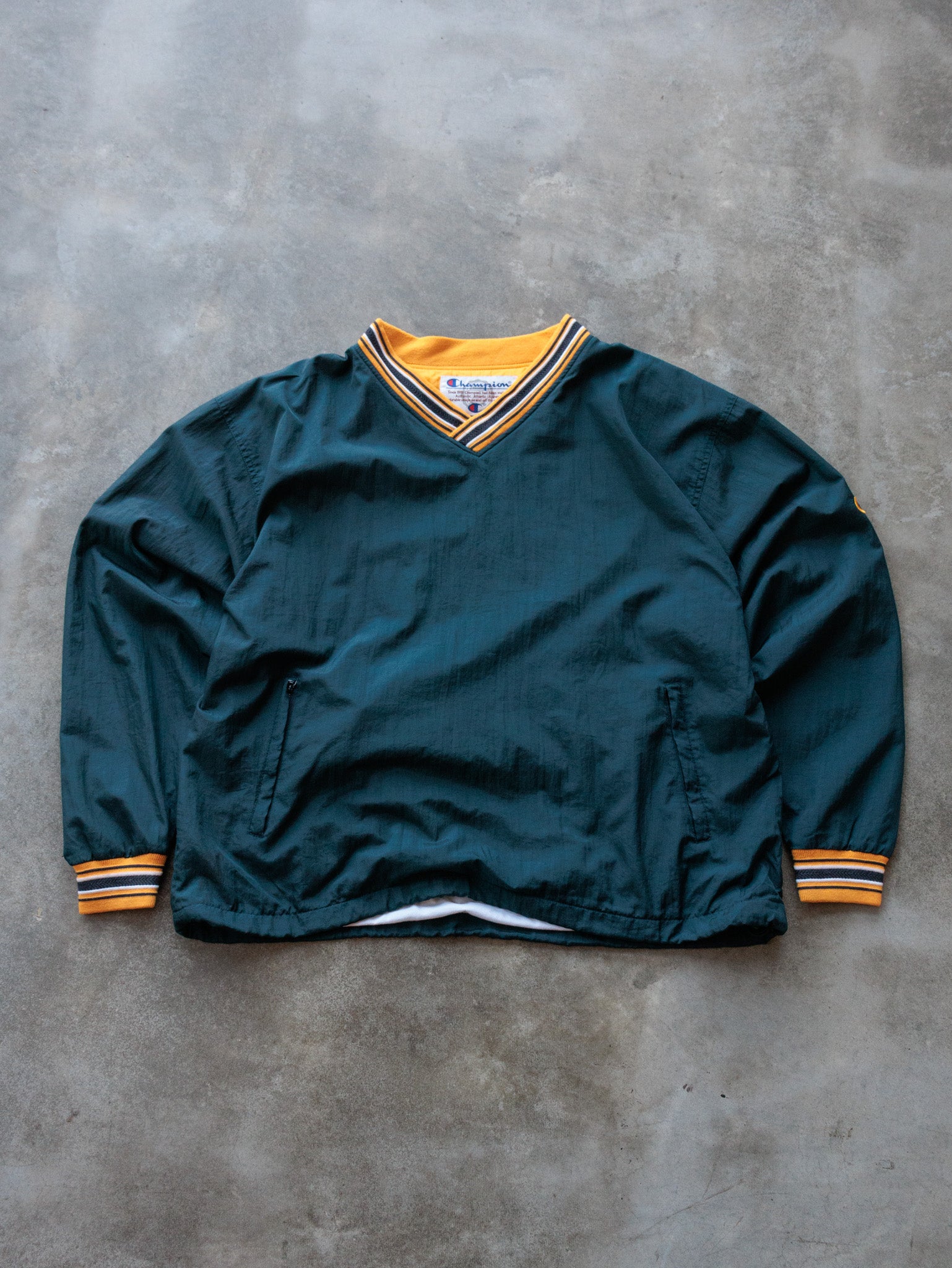 Vintage 90s Green Champion Pullover Jacket (XL)