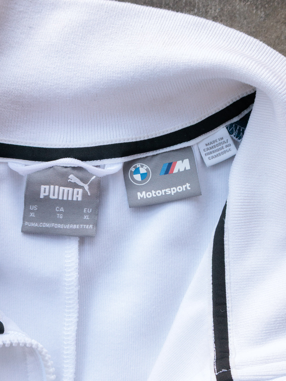 Vintage White Puma BMW M Motorsport Track Jacket (XL)