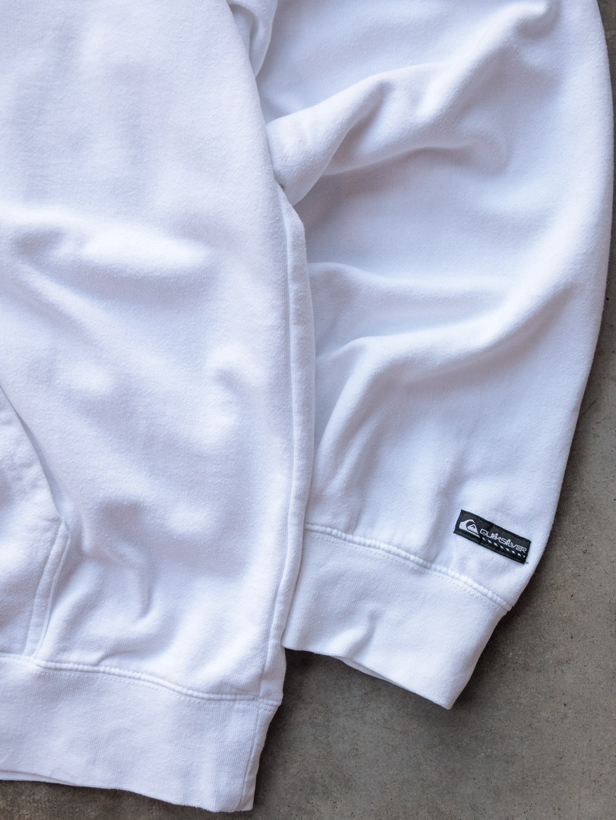 Vintage 00s White Quiksilver Full Zip Hoodie (XL)