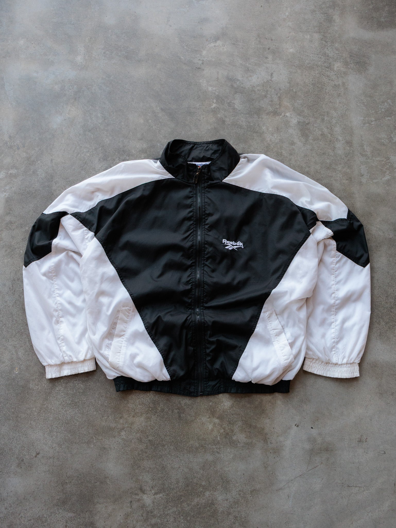 Vintage 90s Black & White Reebok Jacket (L)