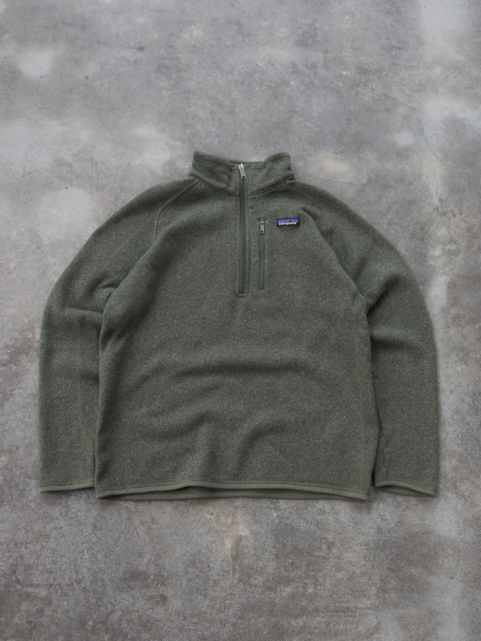 Vintage Green Patagonia Quarter Zip Fleece (L)