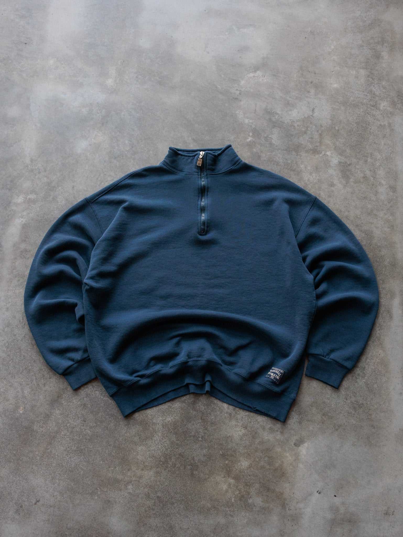 Vintage 90s Navy Russell Athletic Quarter Zip (XL)