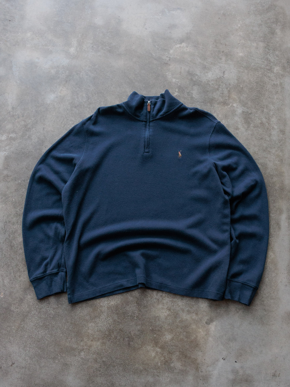 Vintage Navy Polo Ralph Lauren Knit Quarter Zip (L)