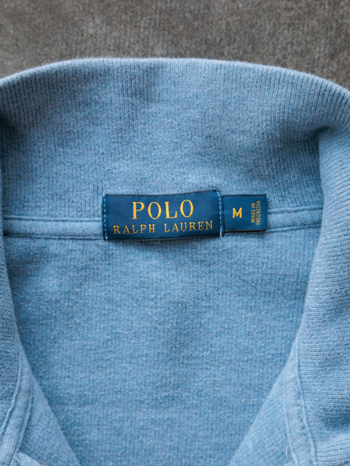 Vintage 00s Blue Polo Ralph Lauren Knit Quarter Zip (M)