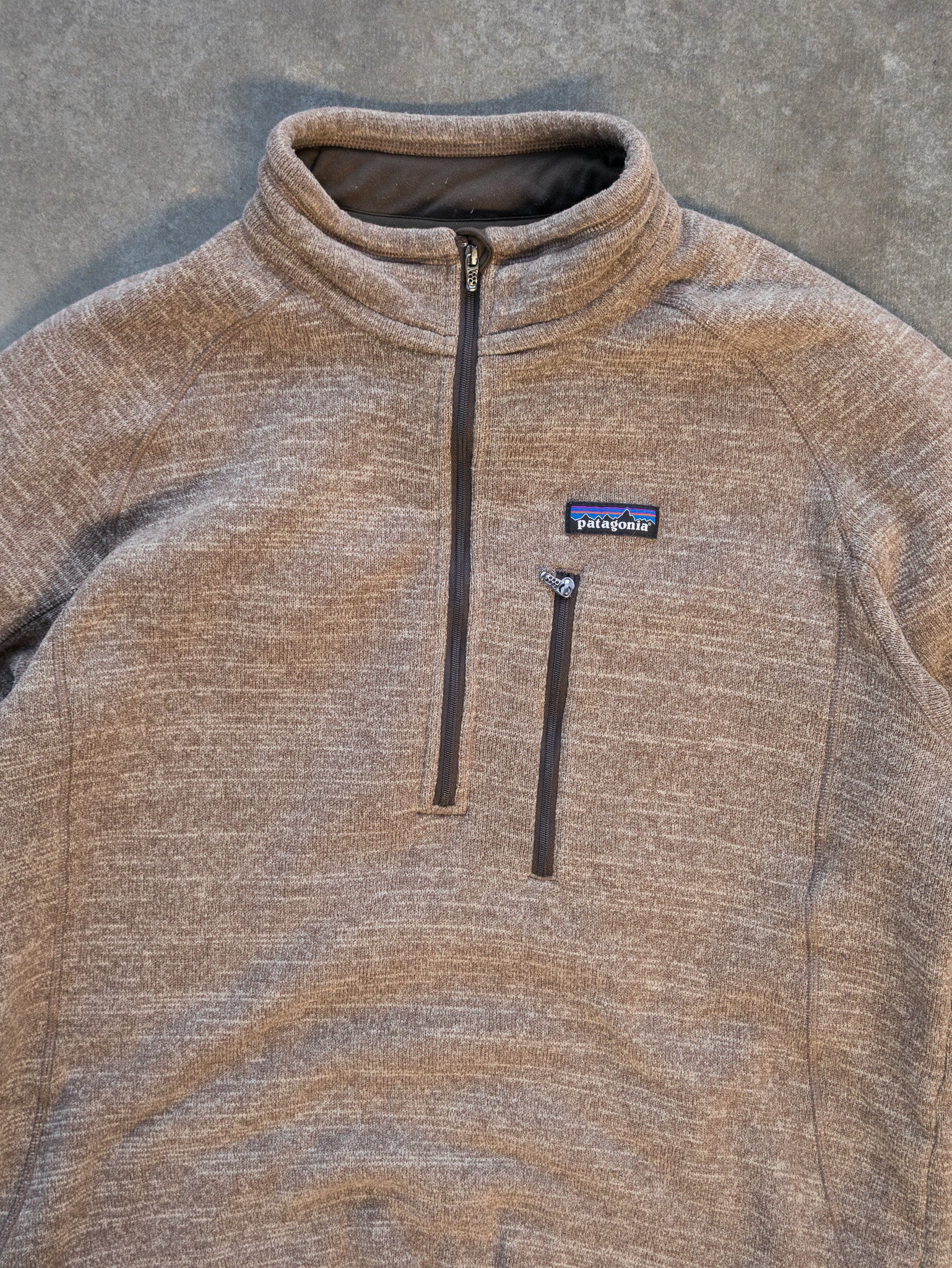 Vintage Brown Patagonia Quarter Zip Fleece (L)
