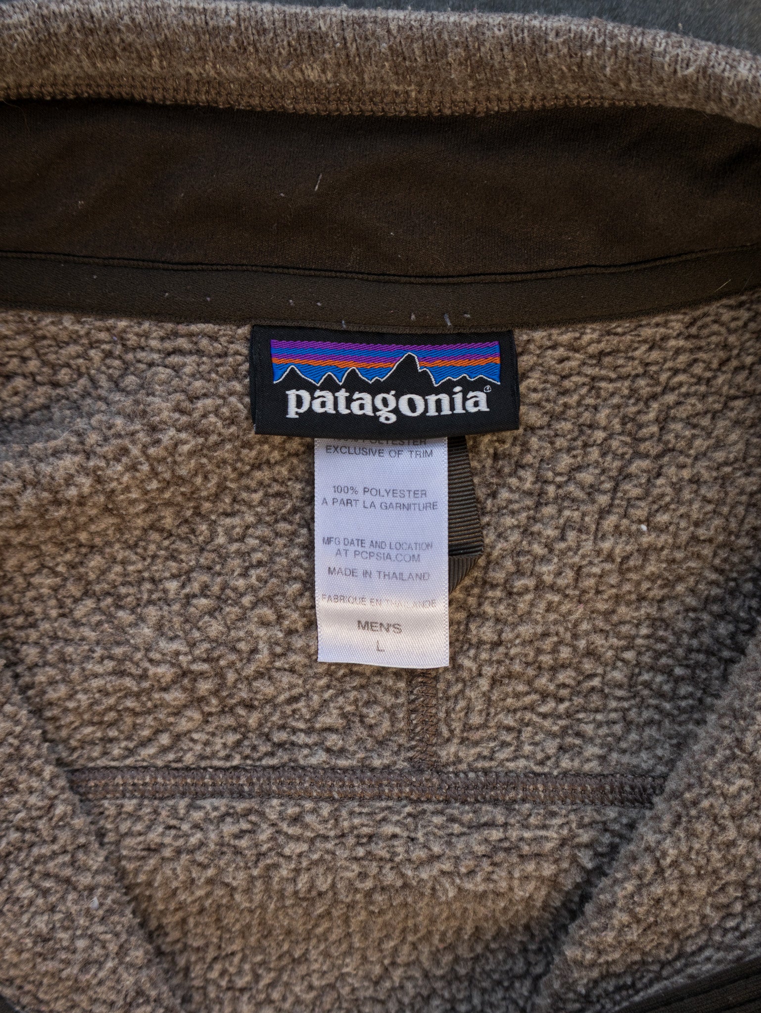 Vintage Brown Patagonia Quarter Zip Fleece (L)