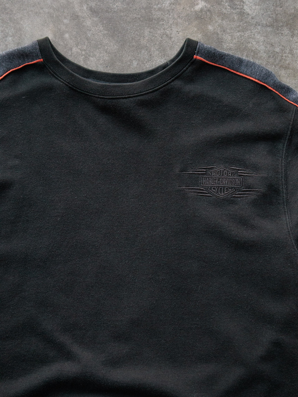 Vintage Black Harley-Davidson Colourblock Sweatshirt (L)