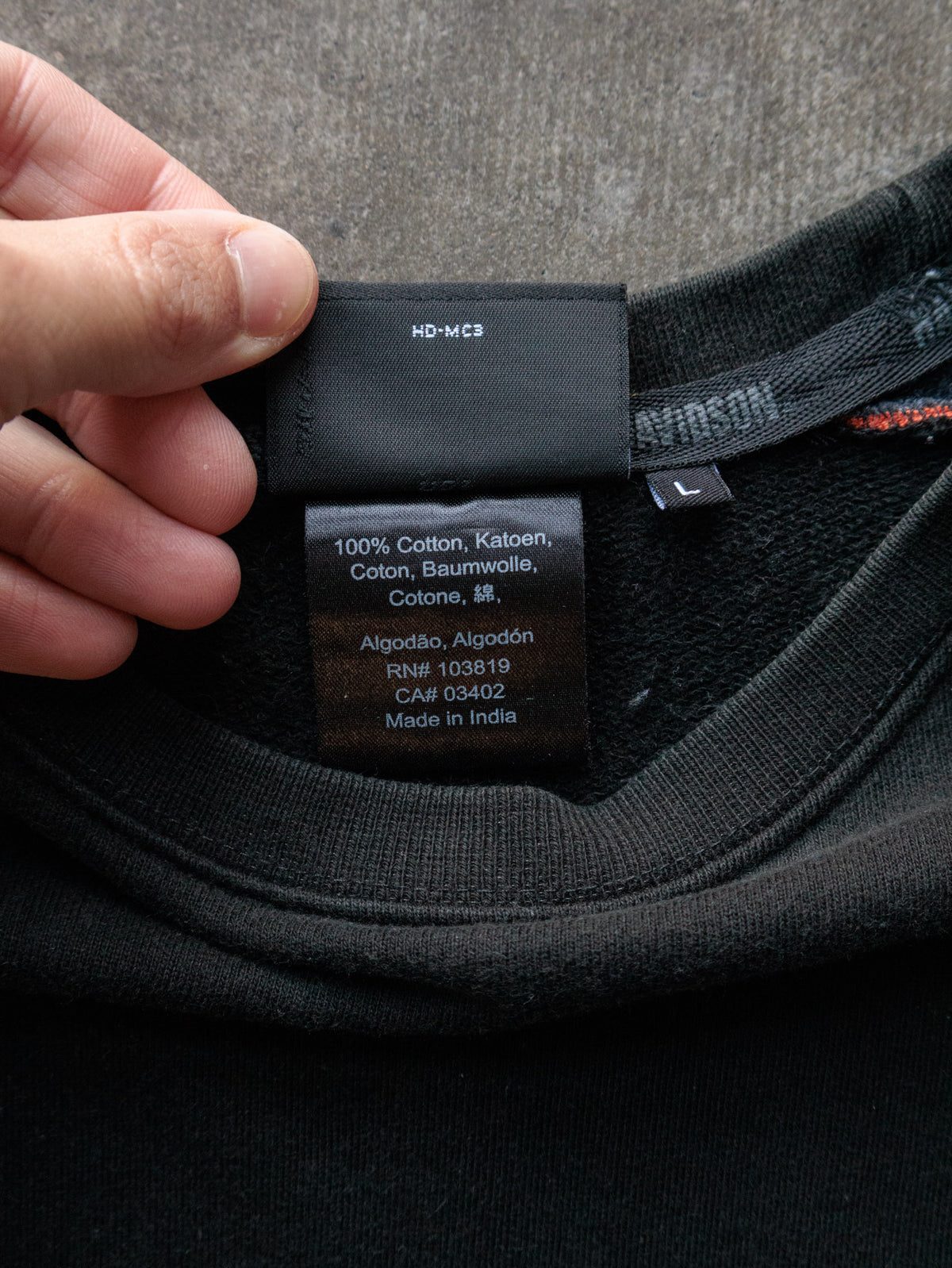 Vintage Black Harley-Davidson Colourblock Sweatshirt (L)