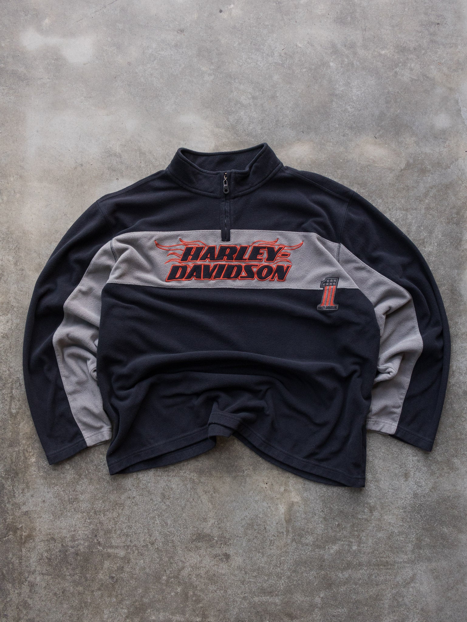 Vintage Harley-Davidson Quarter Zip Fleece (2XL)