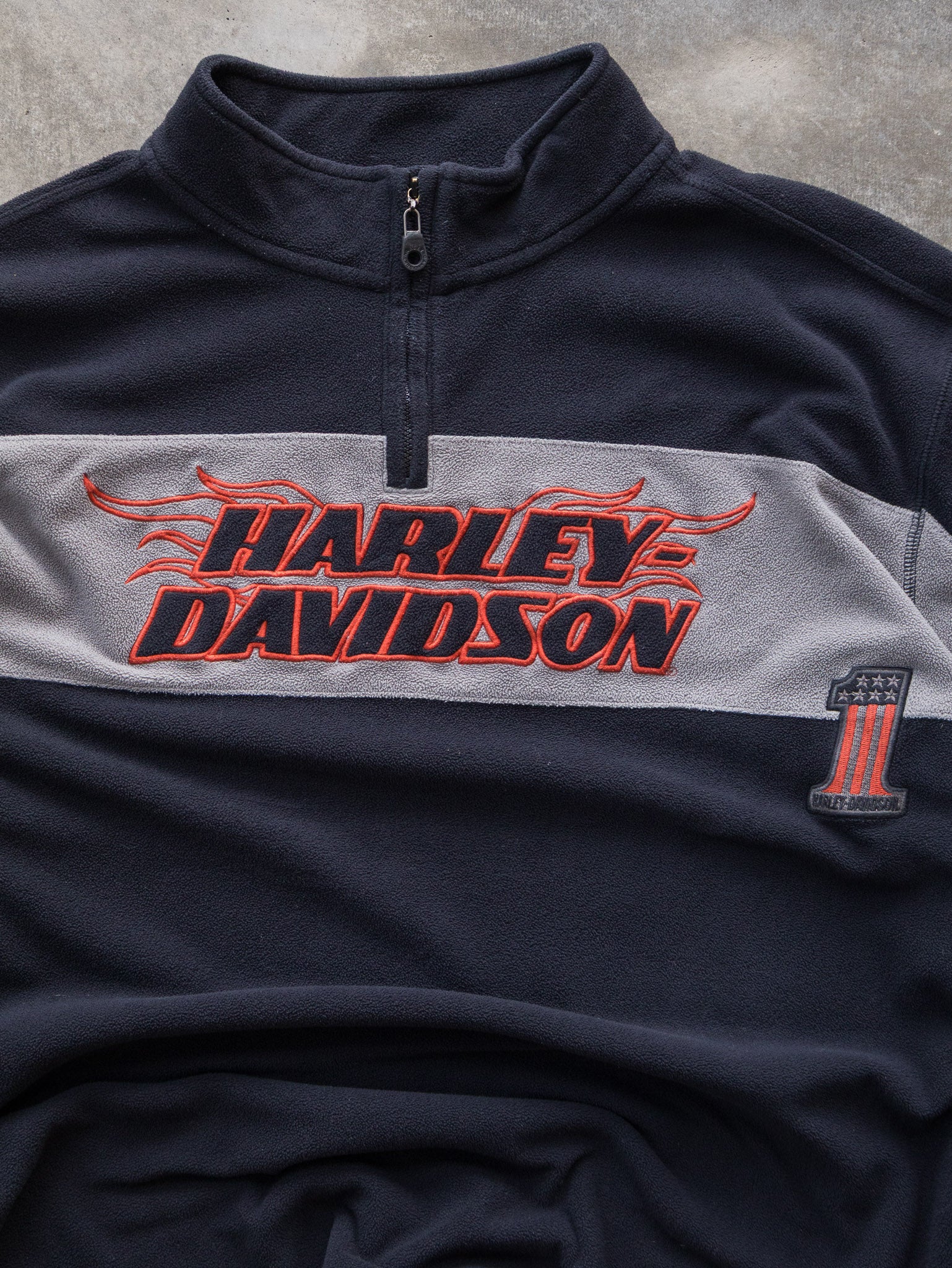 Vintage Harley-Davidson Quarter Zip Fleece (2XL)